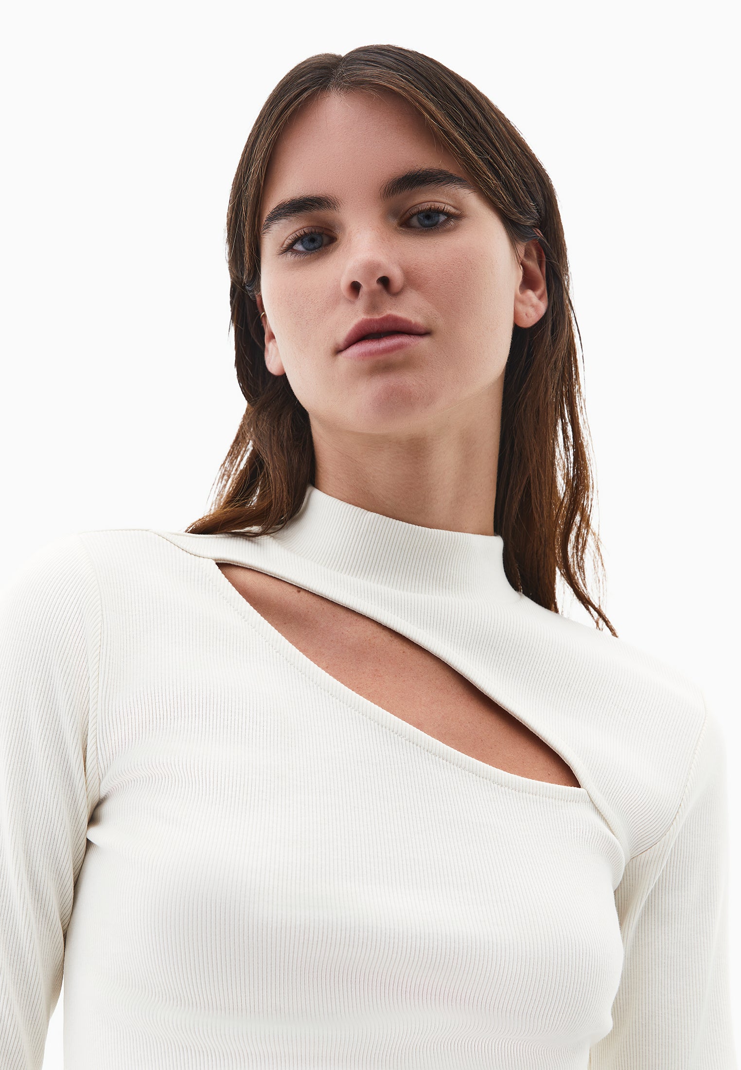Long Sleeve T-Shirt With Cut Out Details - ICE MILK