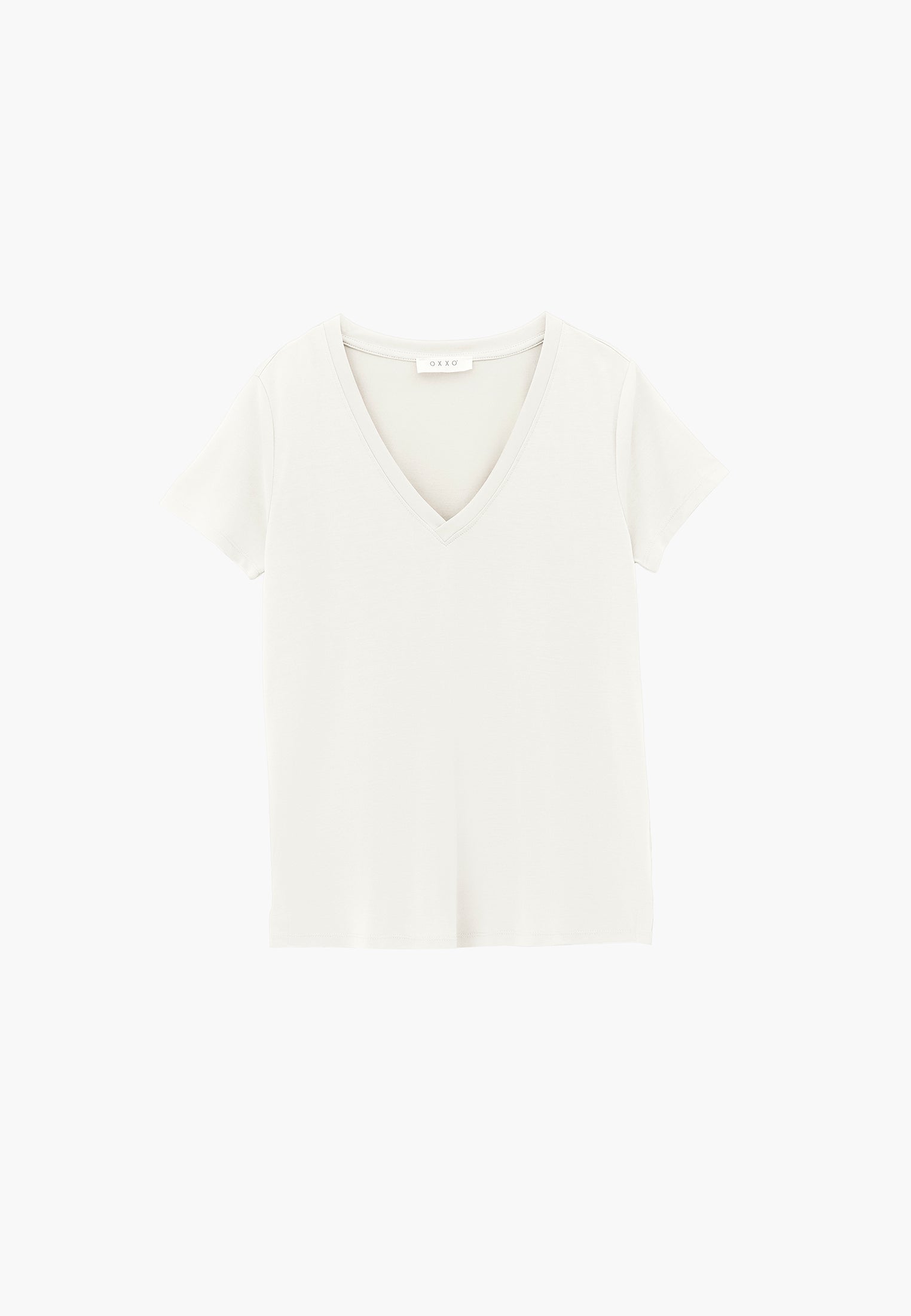 V Neck T-Shirt - ICE MILK