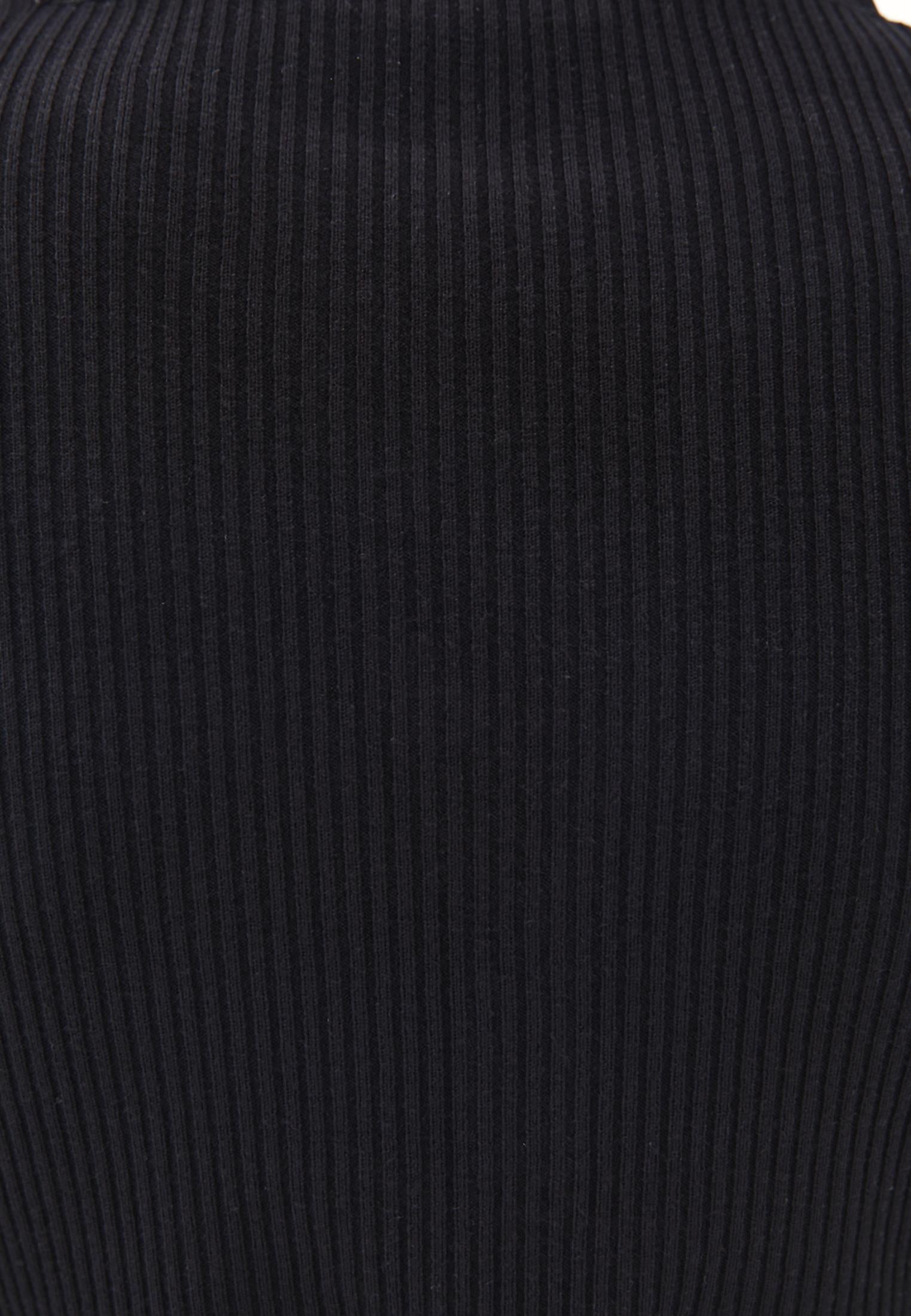 Comfortable Crew Neck T-Shirt - BLACK/ICE MILK