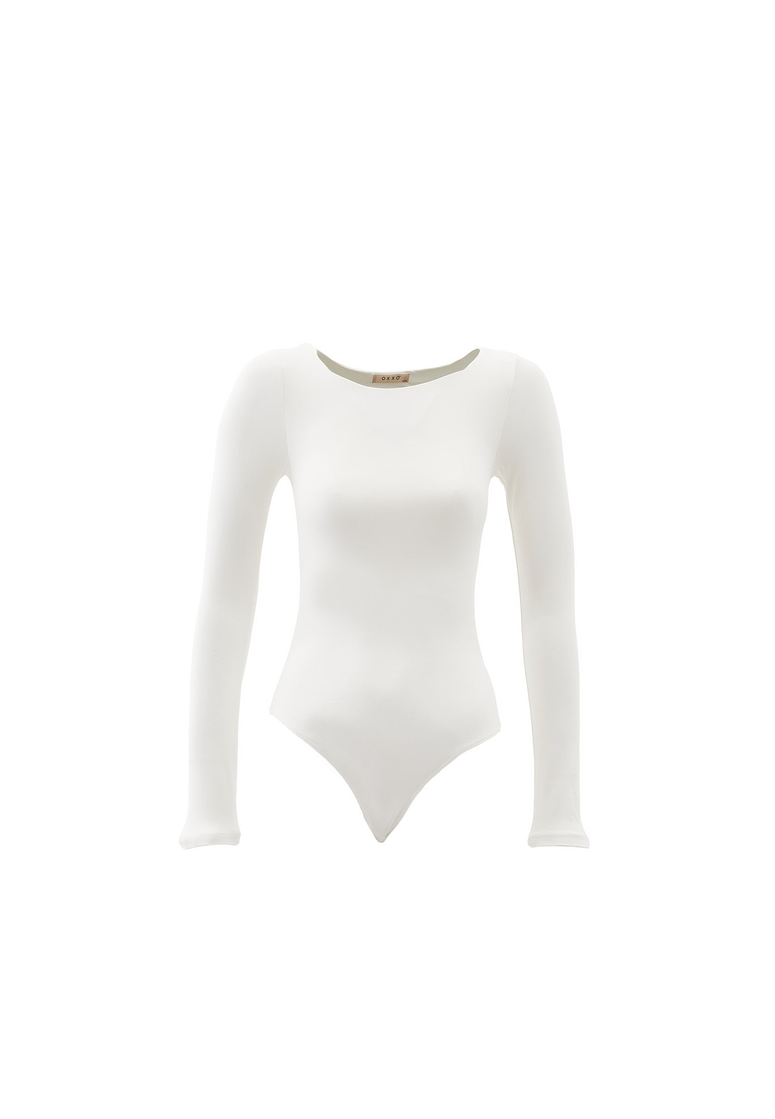 WIDE NECK LONG SLEEVE BODYSUIT - ICE MILK