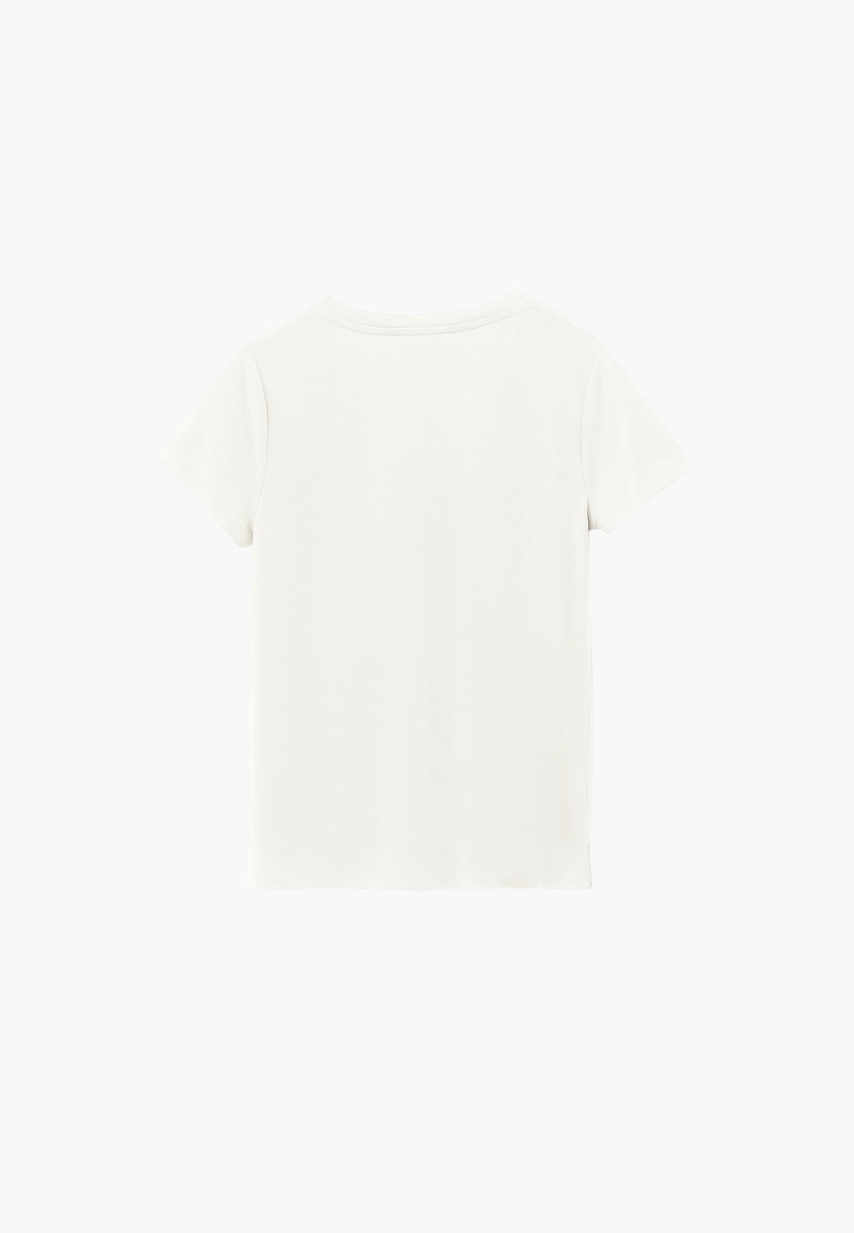 V Neck T-Shirt - Cream