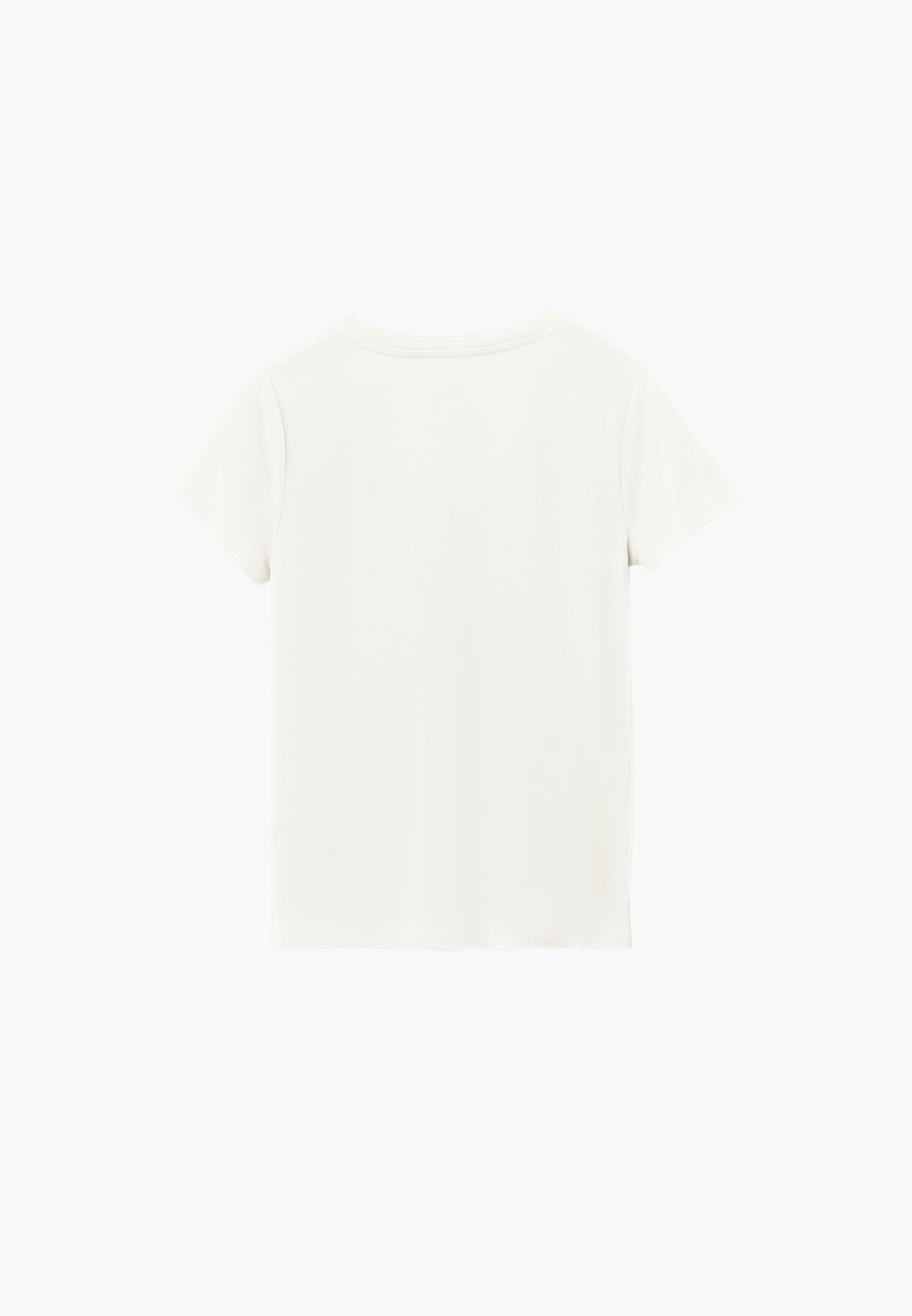 V Neck T-Shirt - ICE MILK