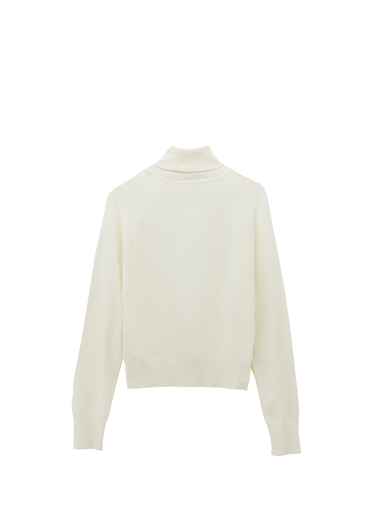 SLIM FIT TURTLENECK SWEATER - ICE MILK