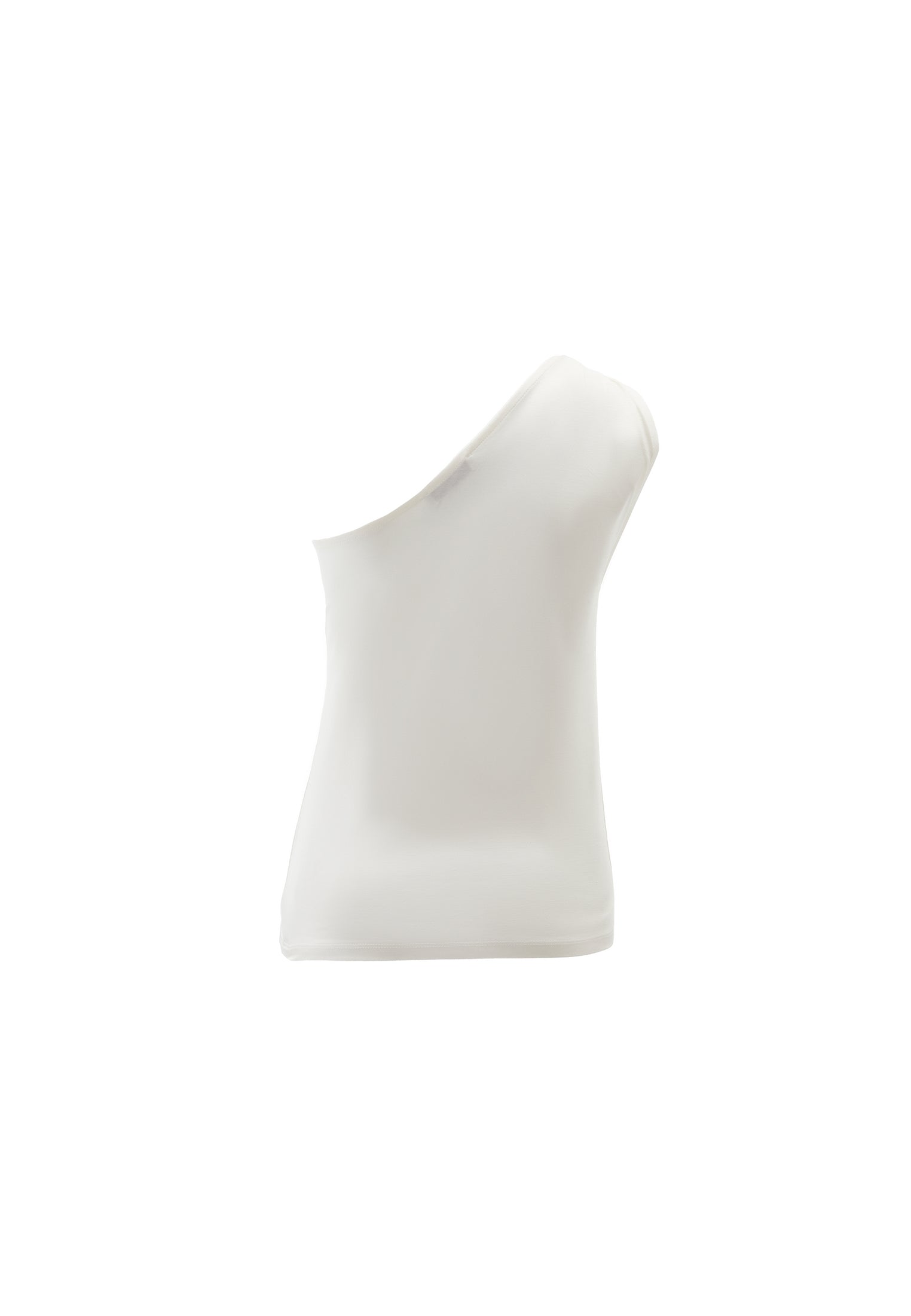 Pleated One Shoulder Blouse - ICE MILK