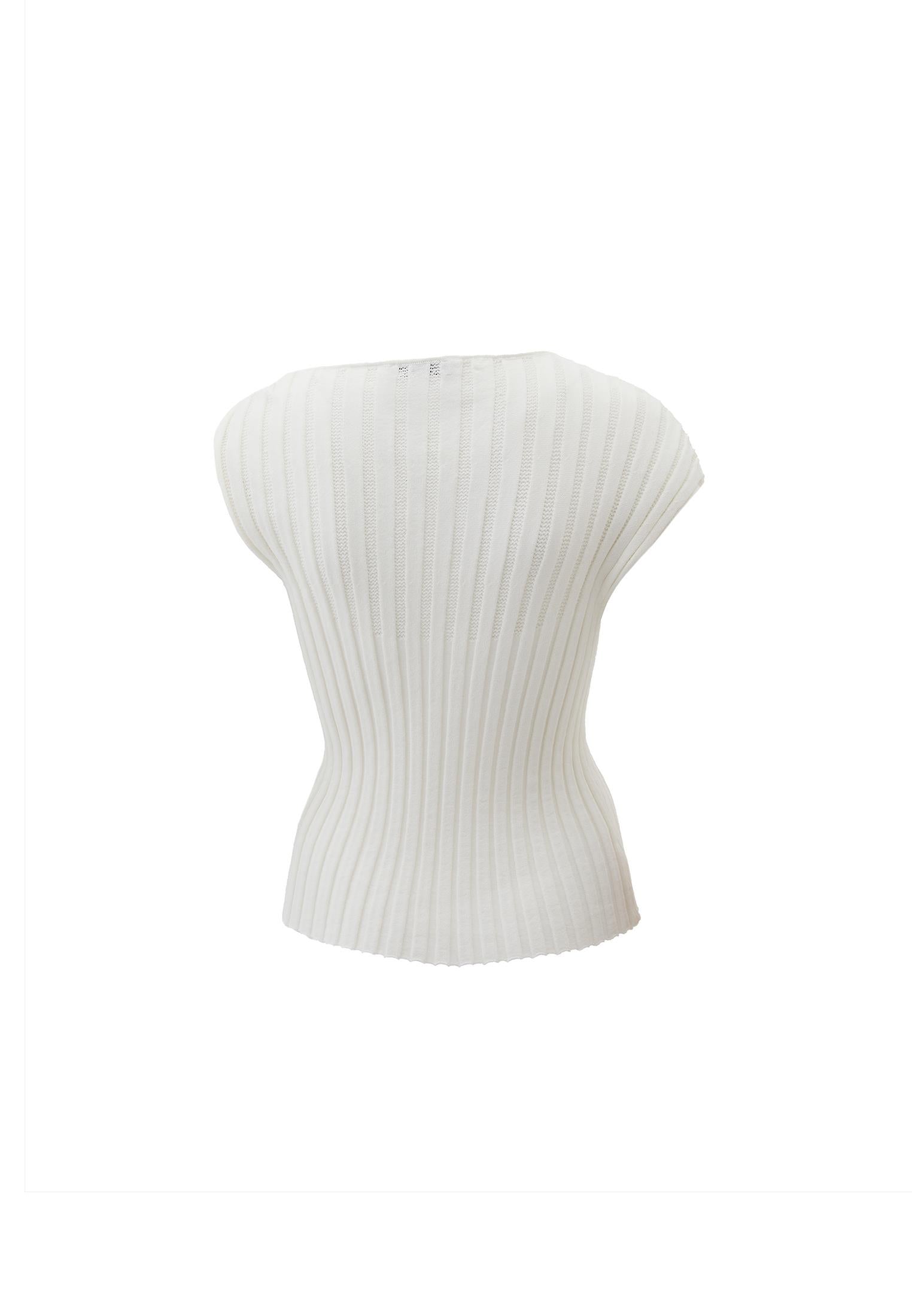 Boat Neck Blouse - ICE MILK