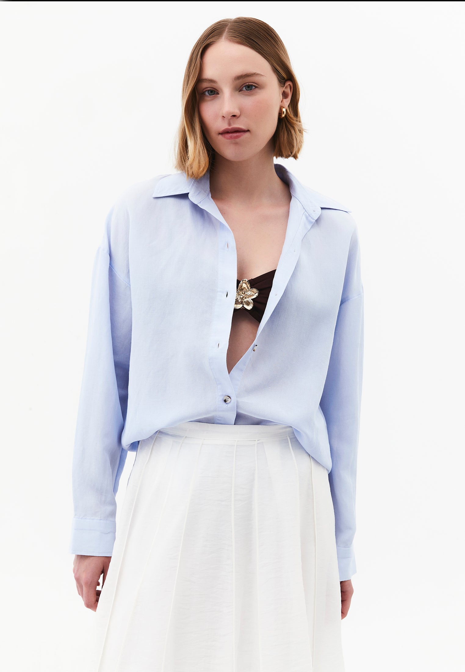 Long Sleeve Shirt With Button Details - ICE WATER