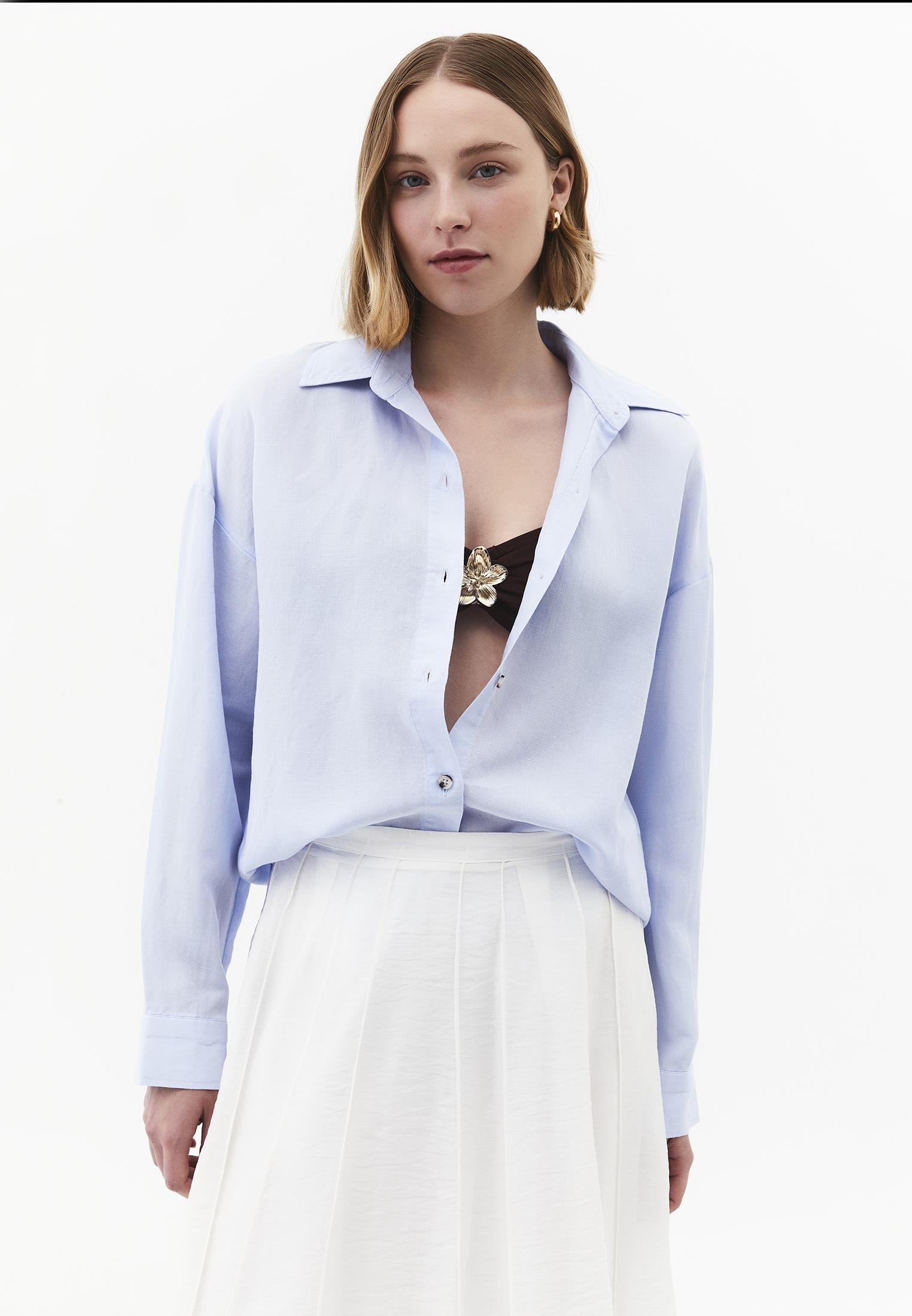 Long Sleeve Shirt With Button Details - ICE WATER