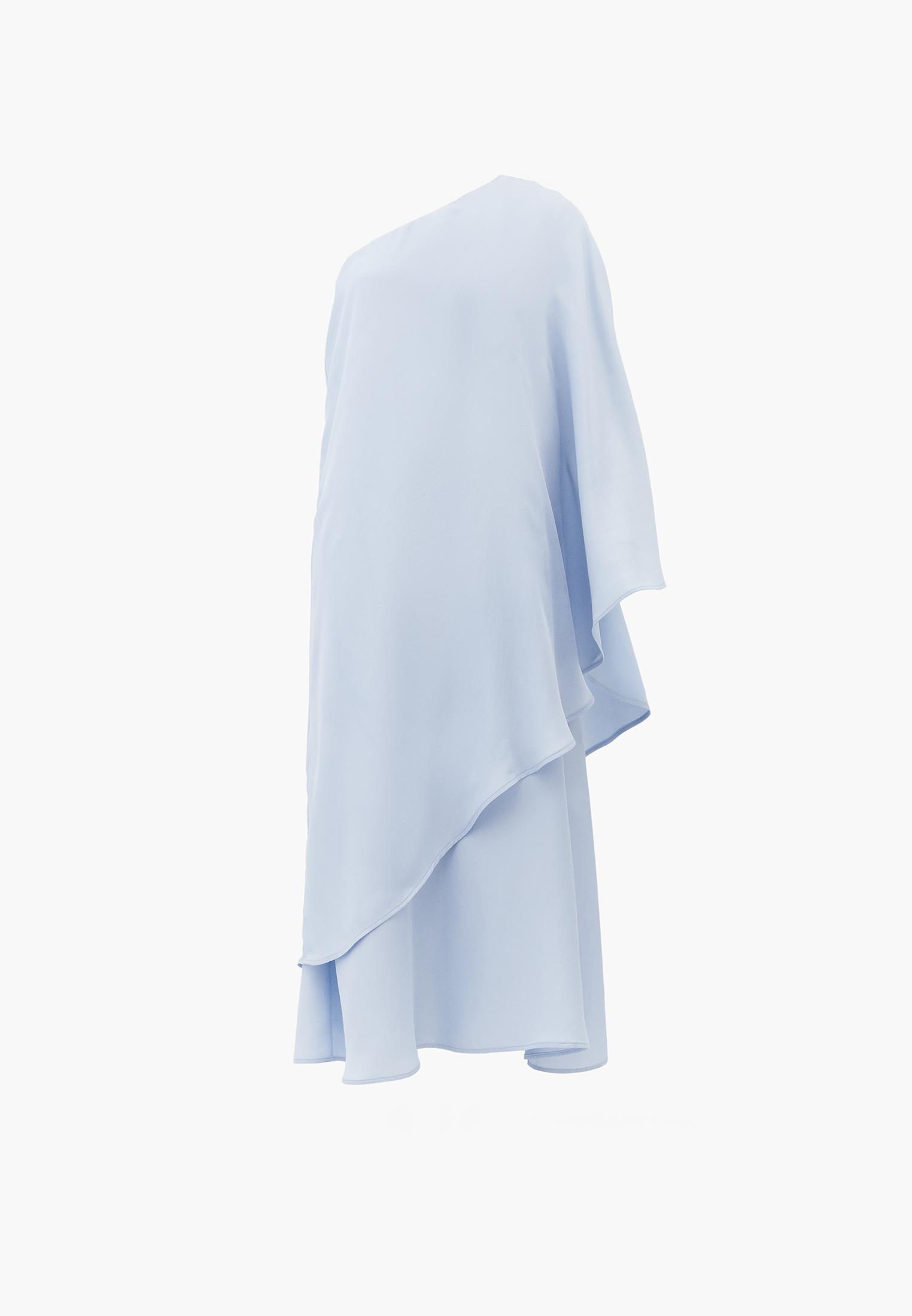 Asymmetric One Shoulder Long Dress - ICE WATER