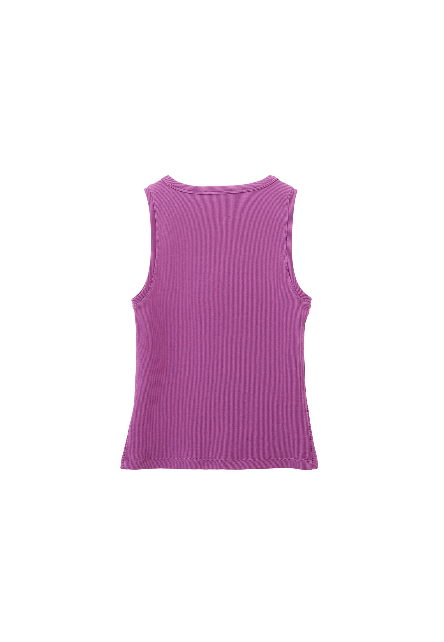 Sleeveless Tank Top With Crew Neck - IRIS ORCHID