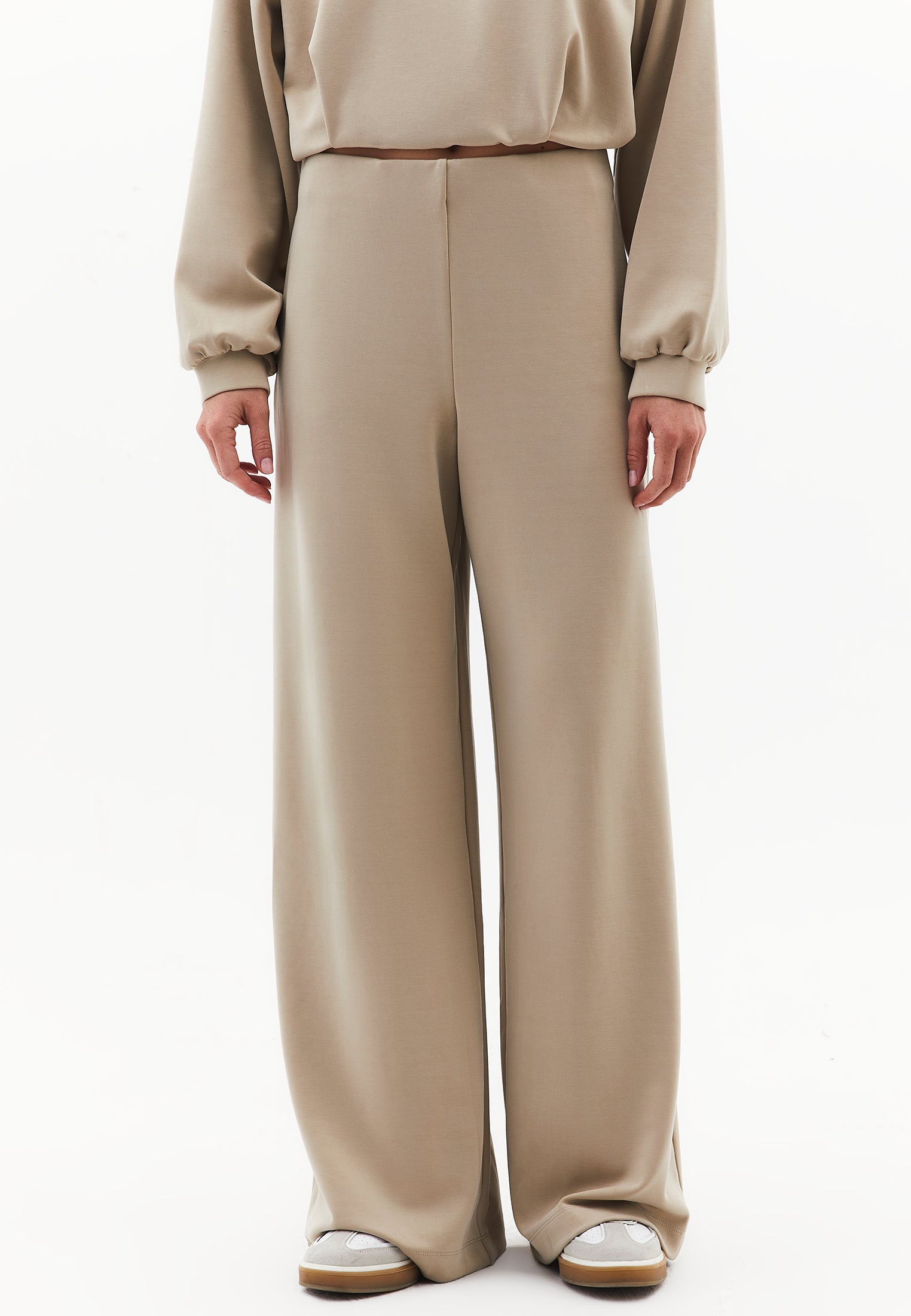 Modal content wide leg pants - ISLAND FOSSIL