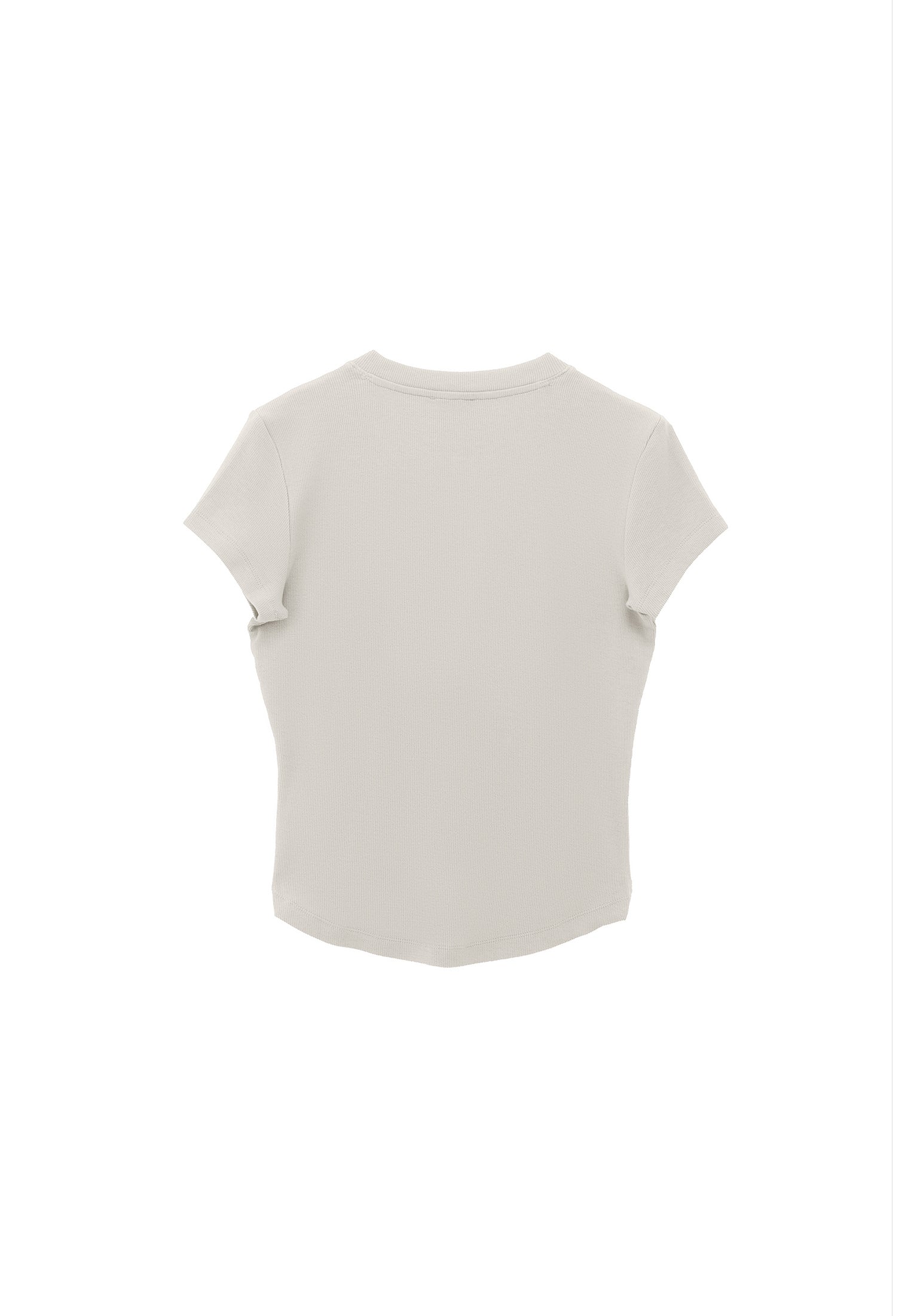 Button Detailed T-Shirt - ISLAND FOSSIL