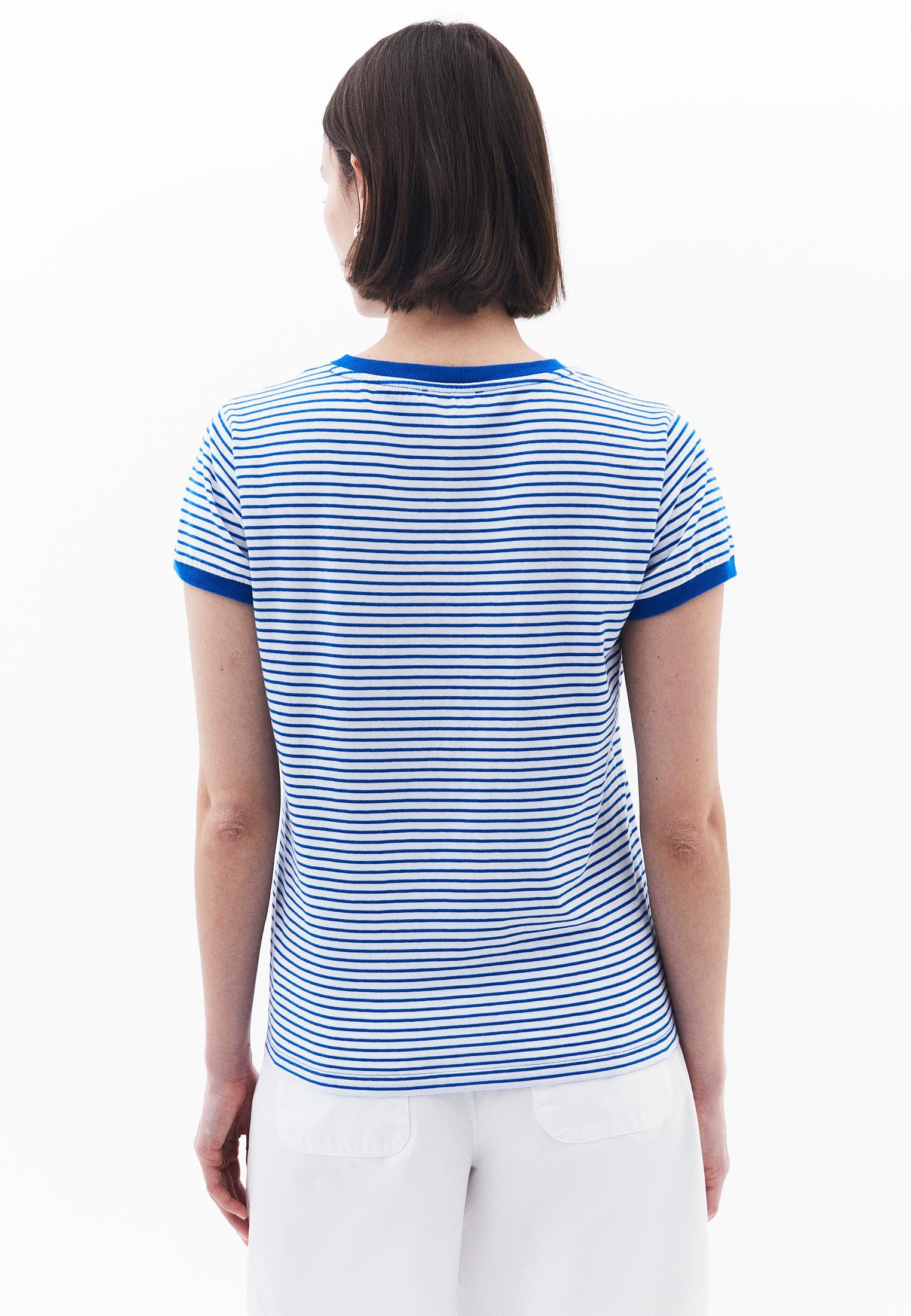 Closed Crew Neck T-Shirt - WHITE/LAPIS BLUE