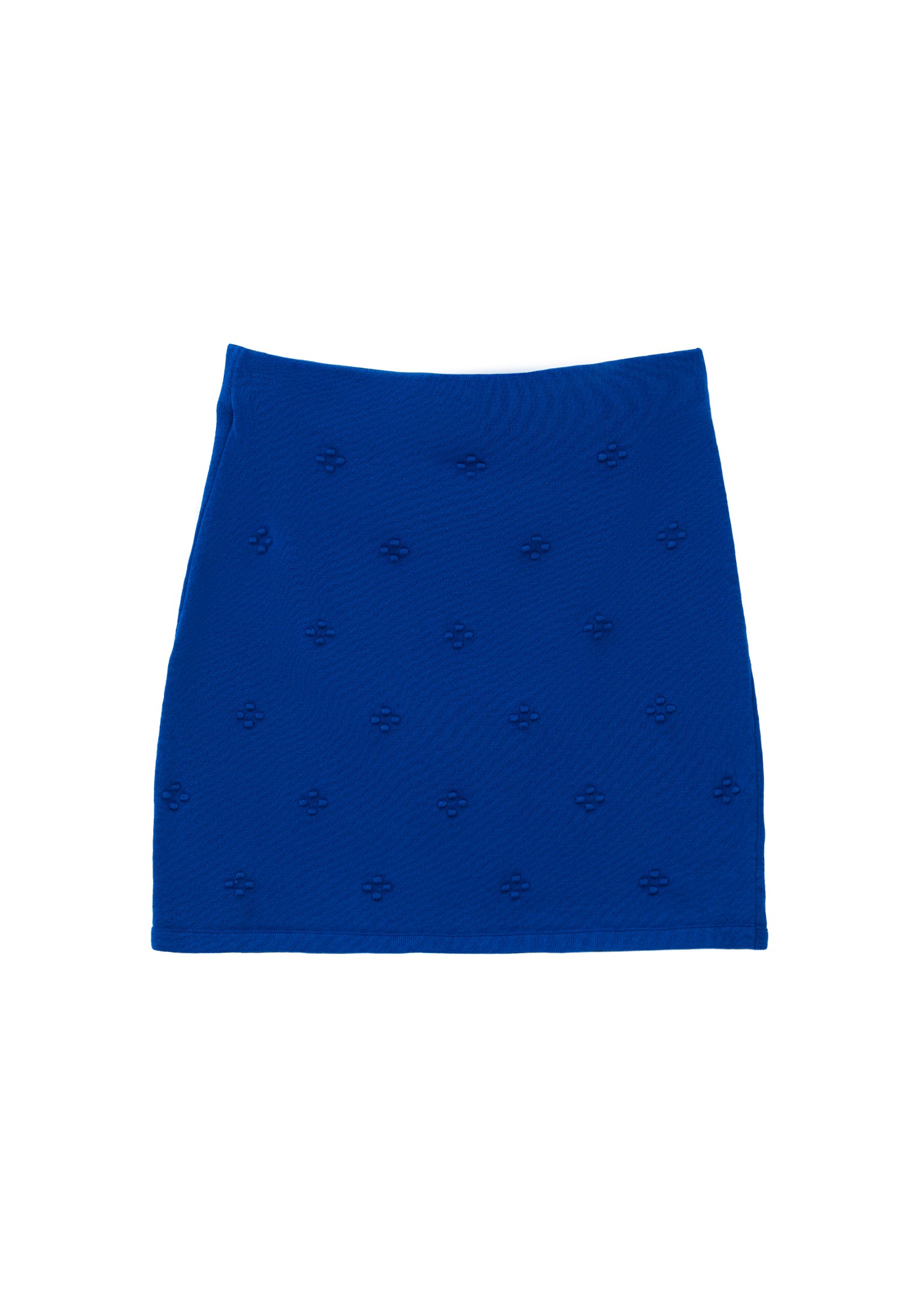 Short Slim Skirt With Stone Details - LAPIS BLUE
