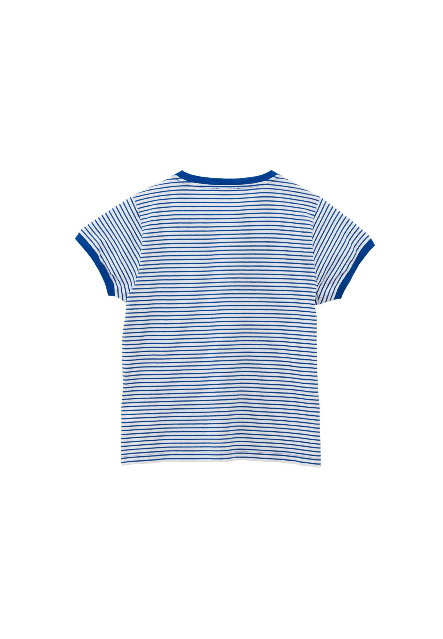 Closed Crew Neck T-Shirt - WHITE/LAPIS BLUE