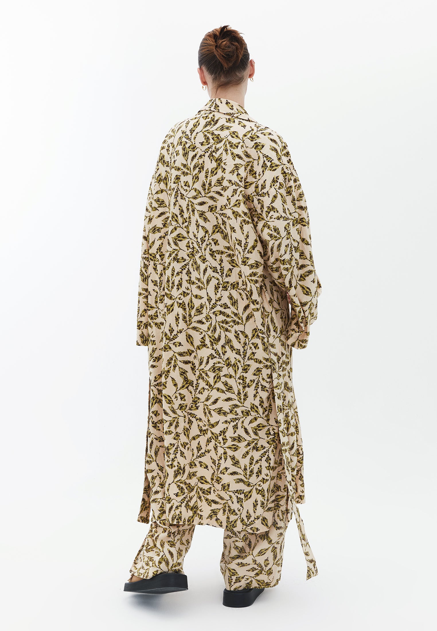 Belted jacket - LEAF COMB