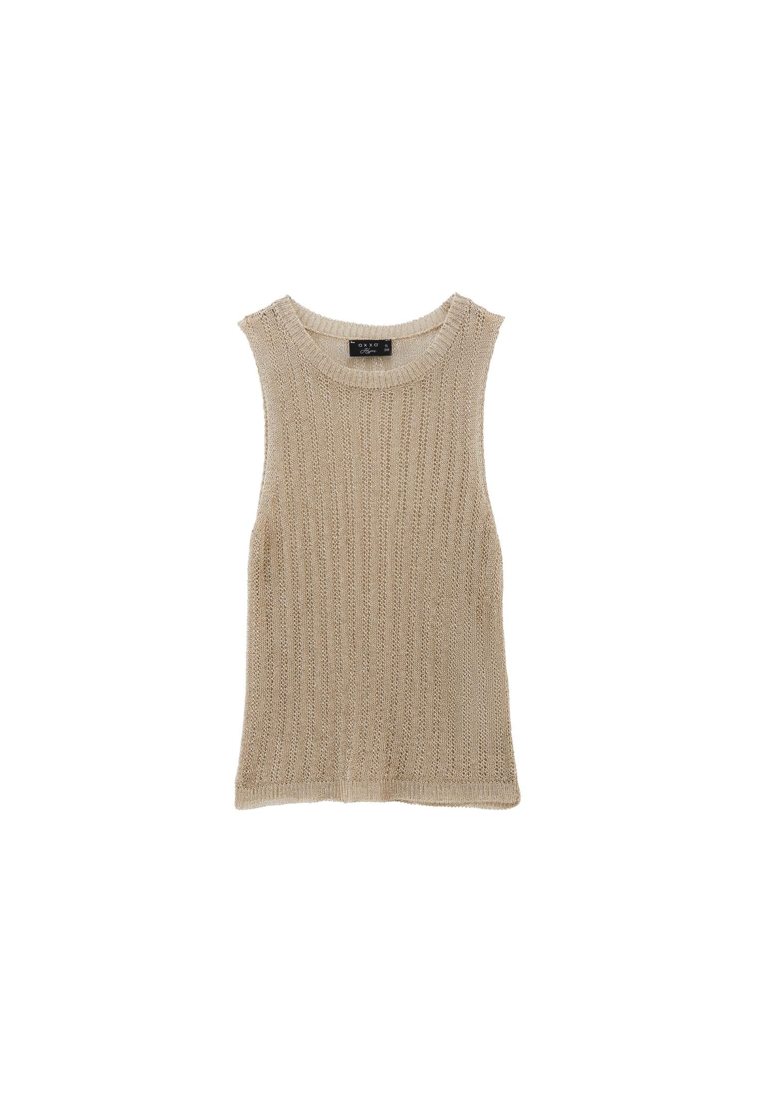 Standard Crew Neck Relaxed Tank Top - LIGHT GOLD