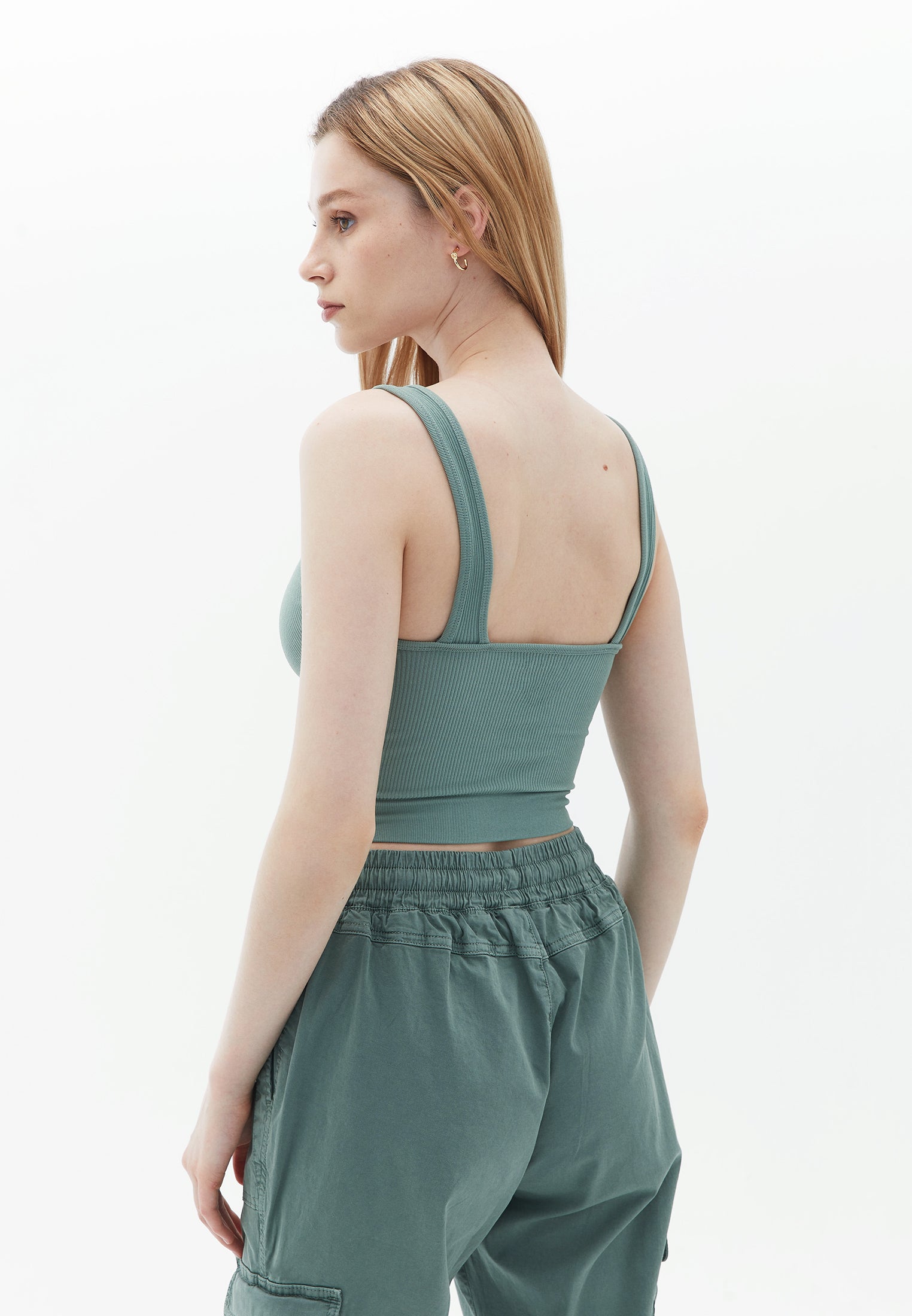 V neck sleeveless tank - LILY PAD