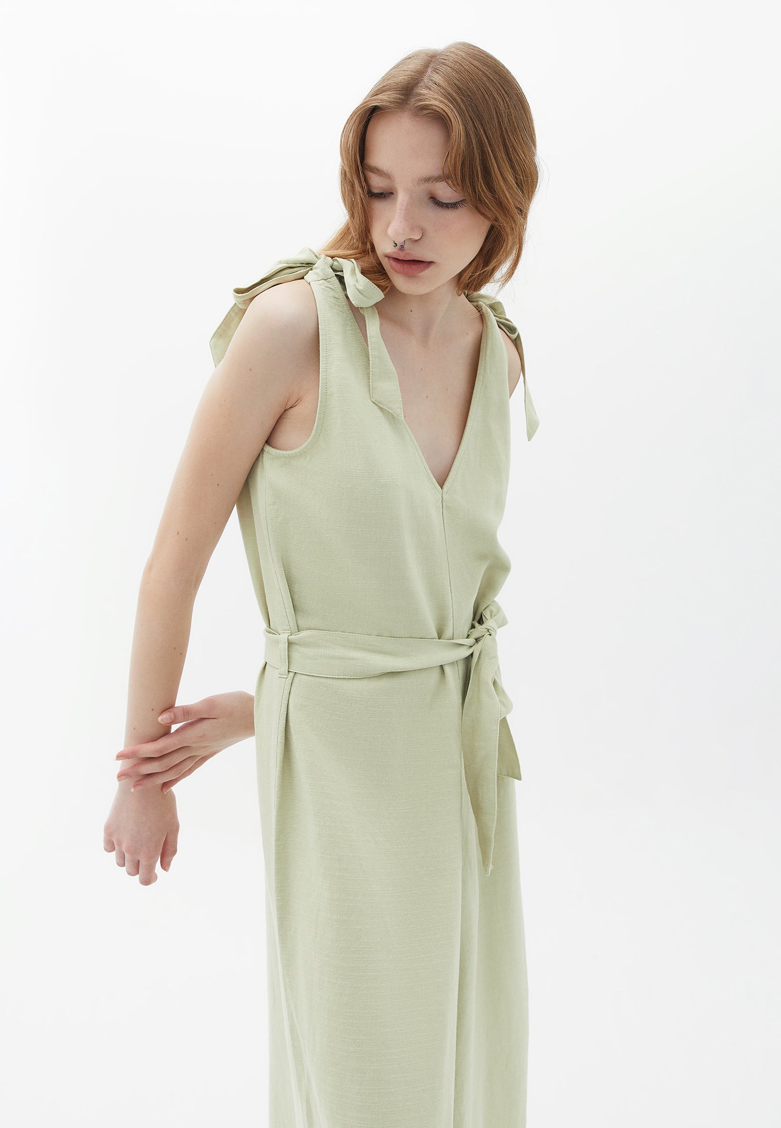 Wide leg strap overall - LINT