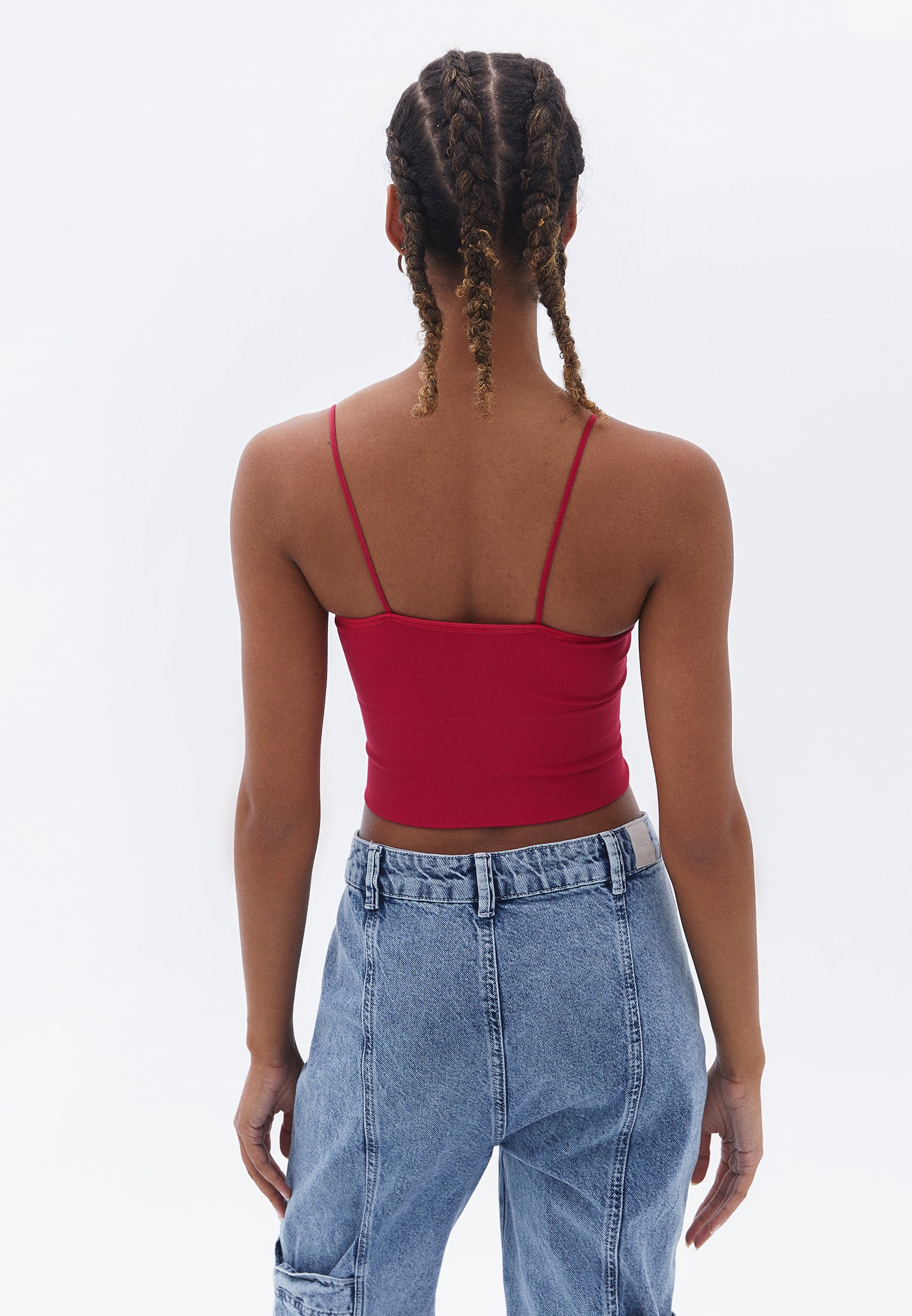 V neck strap crop tank - LOVE POTION