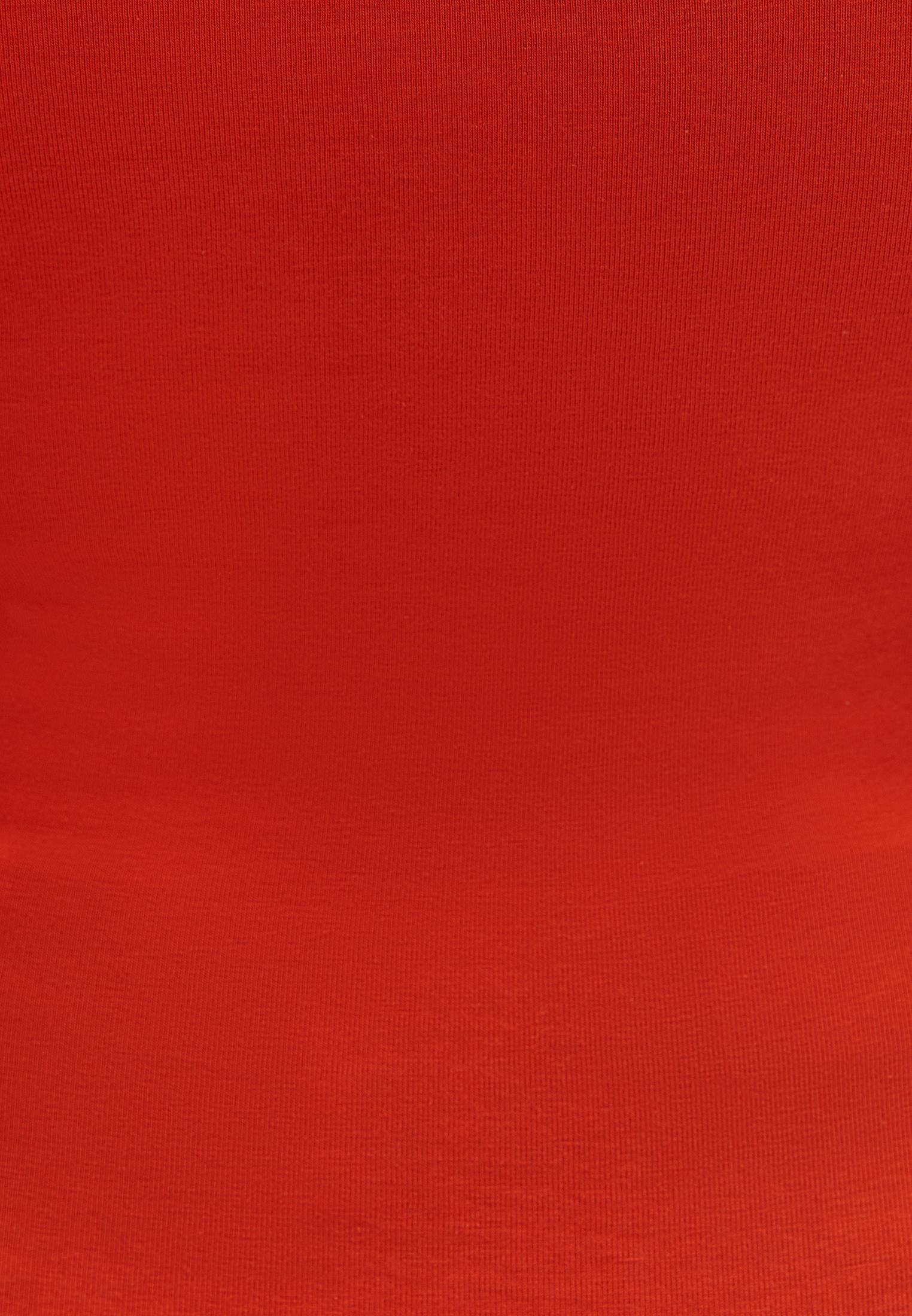 Square Neck Tank Top - MANDARIN RED