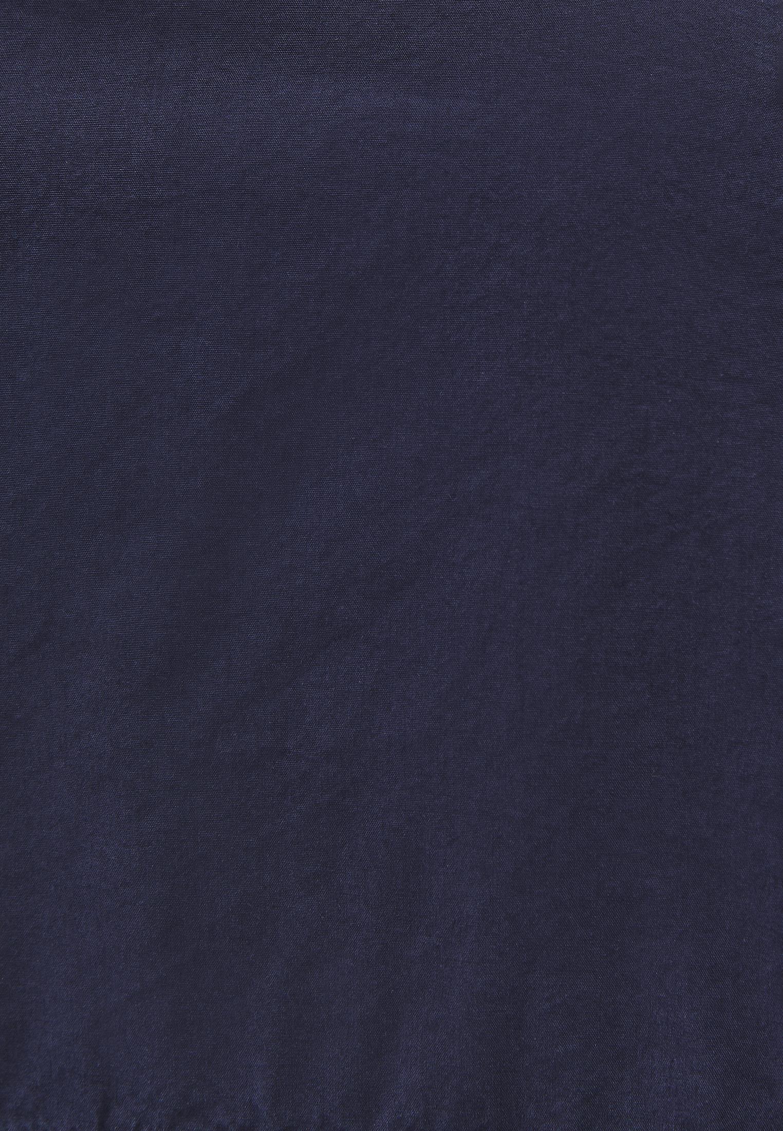 Oversized Long-Sleeve Shirt with Pocket Detail - MIDNIGHT