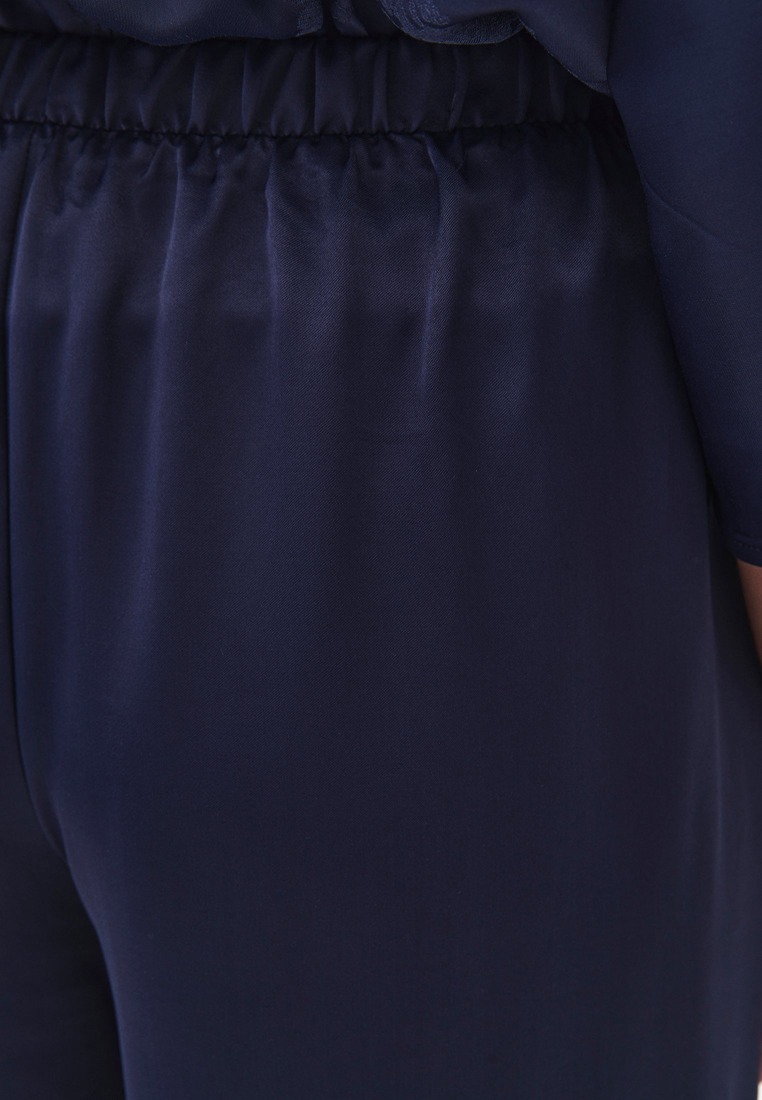 Cropped Wide Leg Culotte Pants - MIDNIGHT