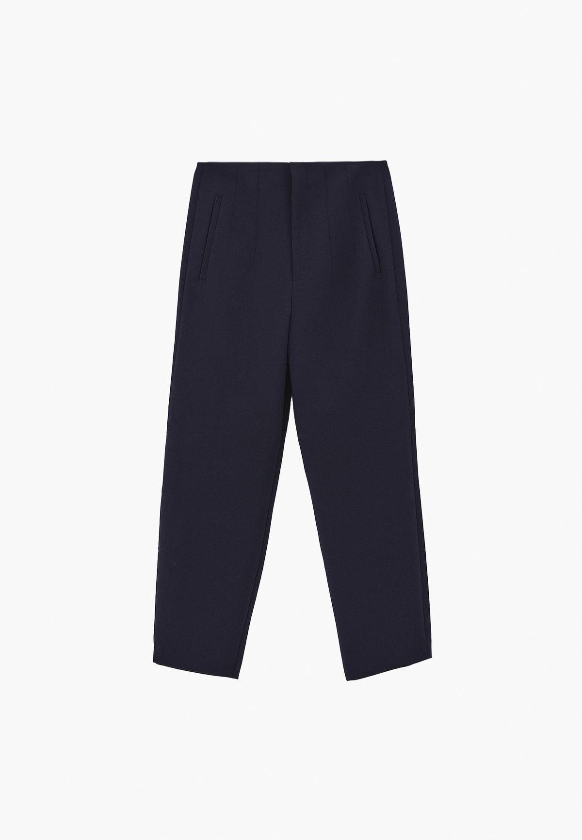 Ultra High Waist Carrot Fit Pants - Navy Blue