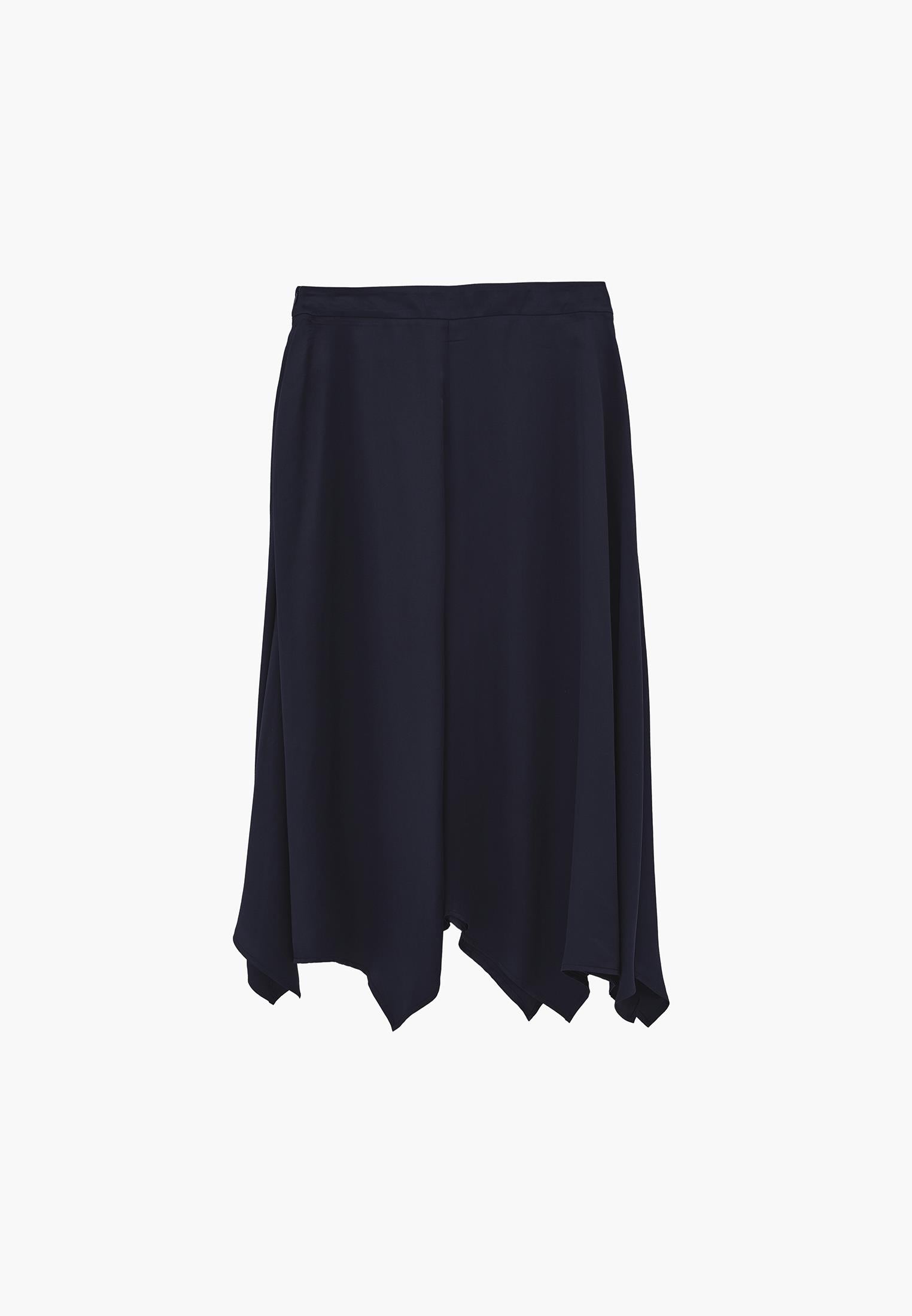 Asymmetric Flared Long Skirt - MIDNIGHT