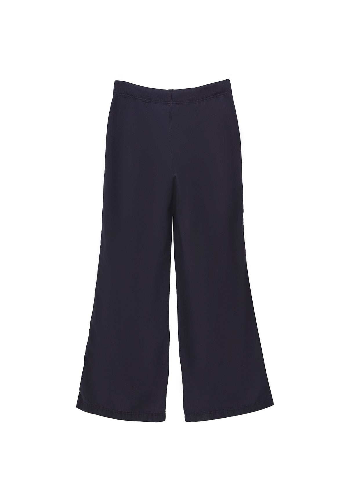 Wide Leg Trousers - Navy Blue