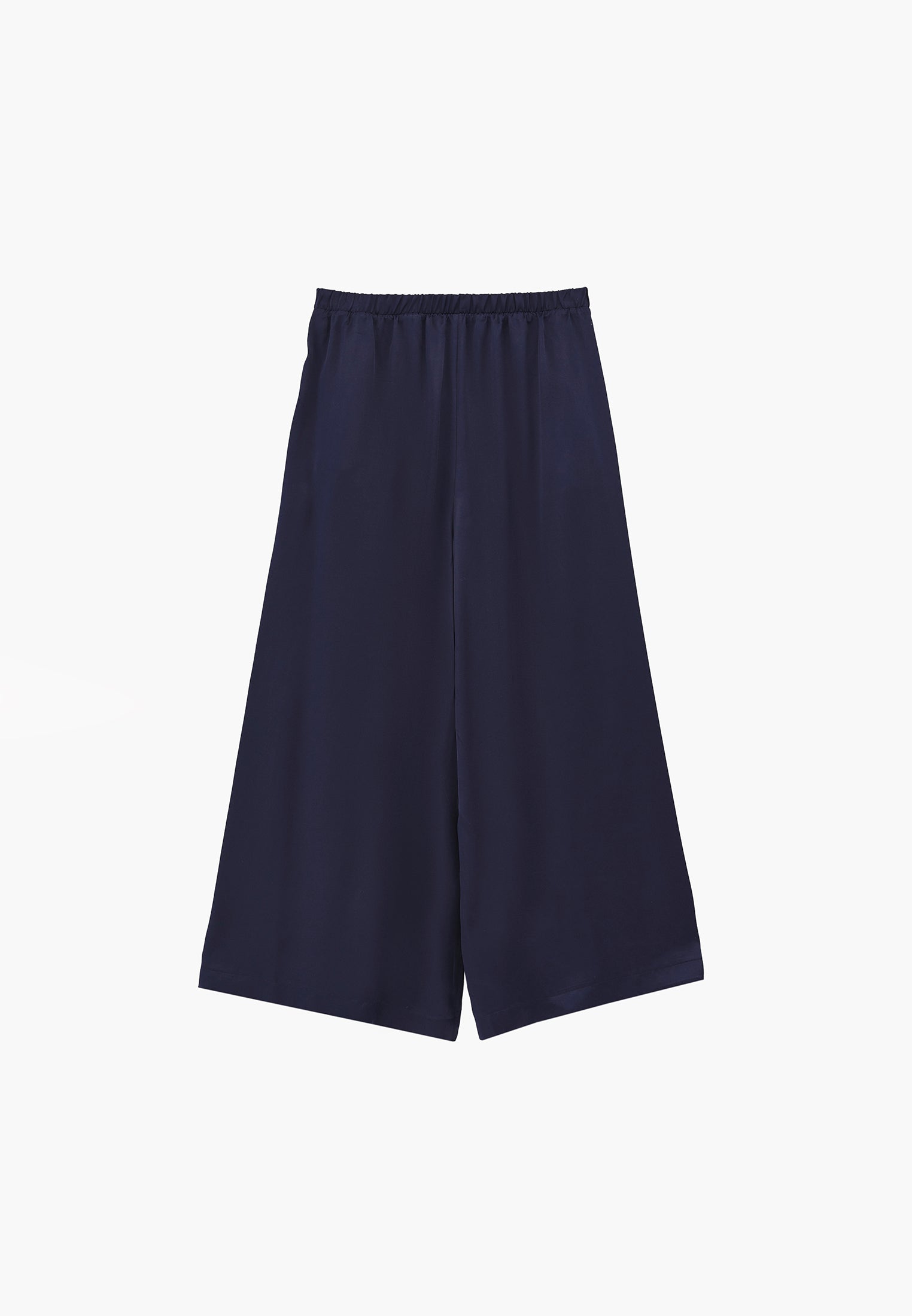 Cropped Wide Leg Culotte Pants - MIDNIGHT