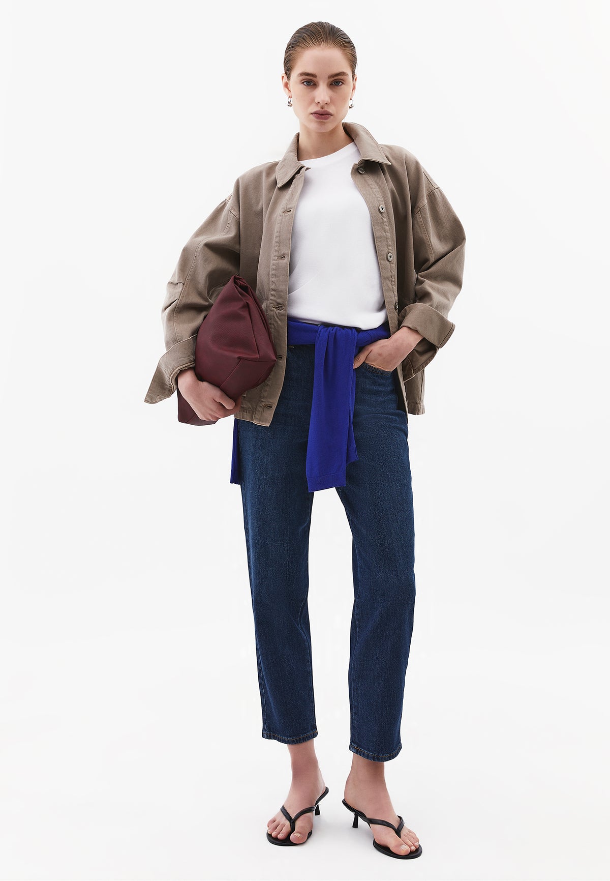 Mom Jean Slim Pants - Blue