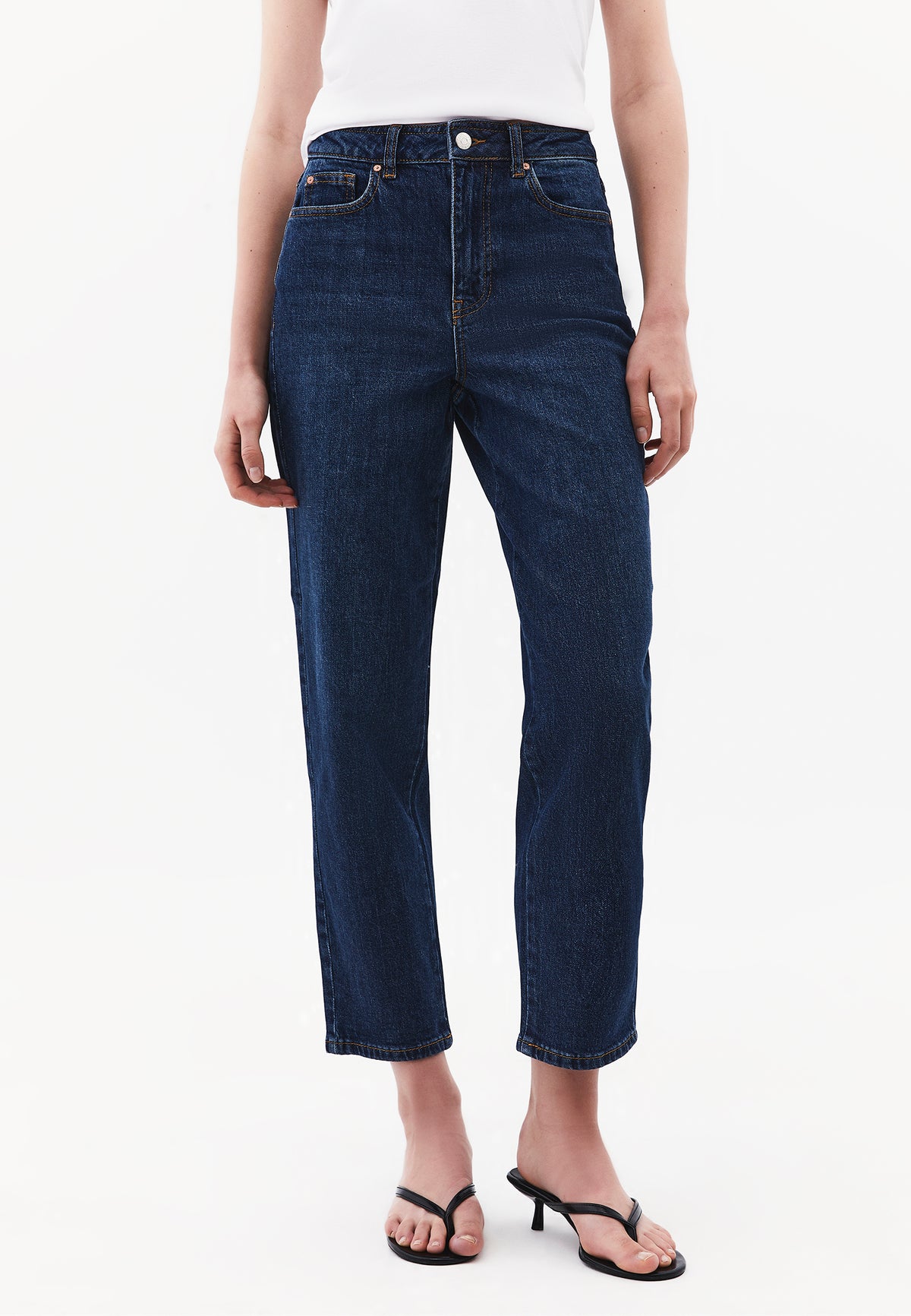 Mom Jean Slim Pants - Blue