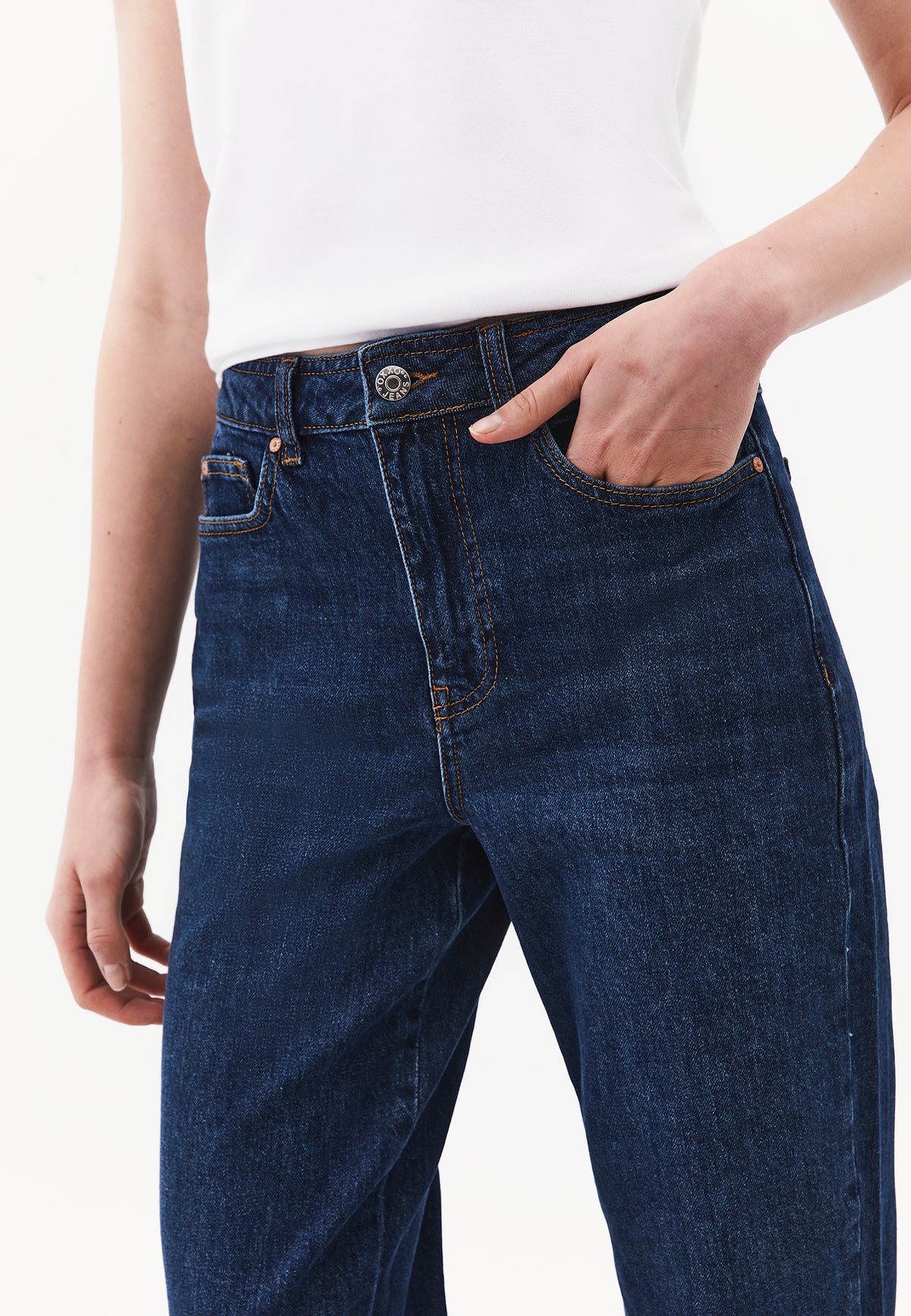 Mom Jean Slim Pants - Blue