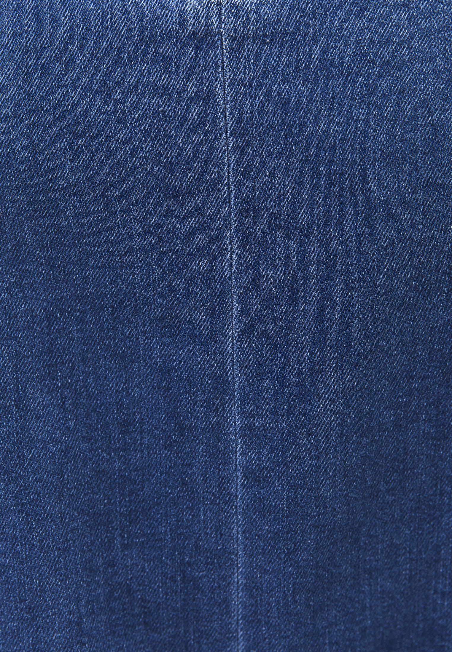 A-Line Midi Dress - MID BLUE DENIM