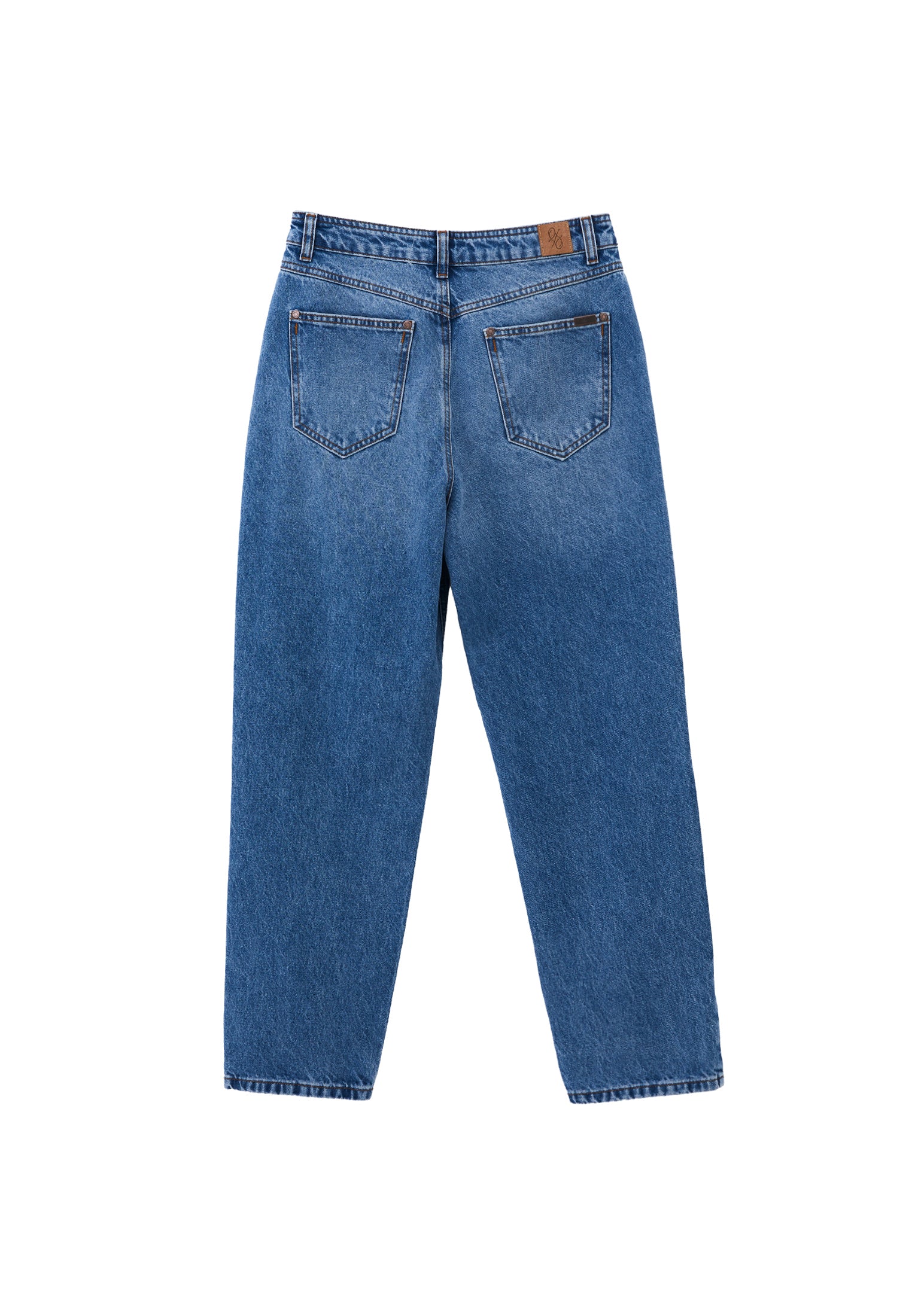 Ultra High Waist Slim Pants - MID BLUE DENIM