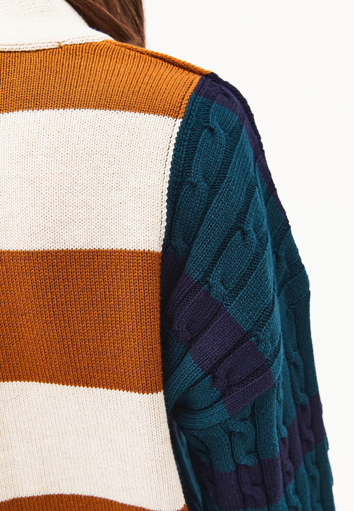 Oversize Long V-Neck Long Sleeve Women's Cardigan - Mix Color