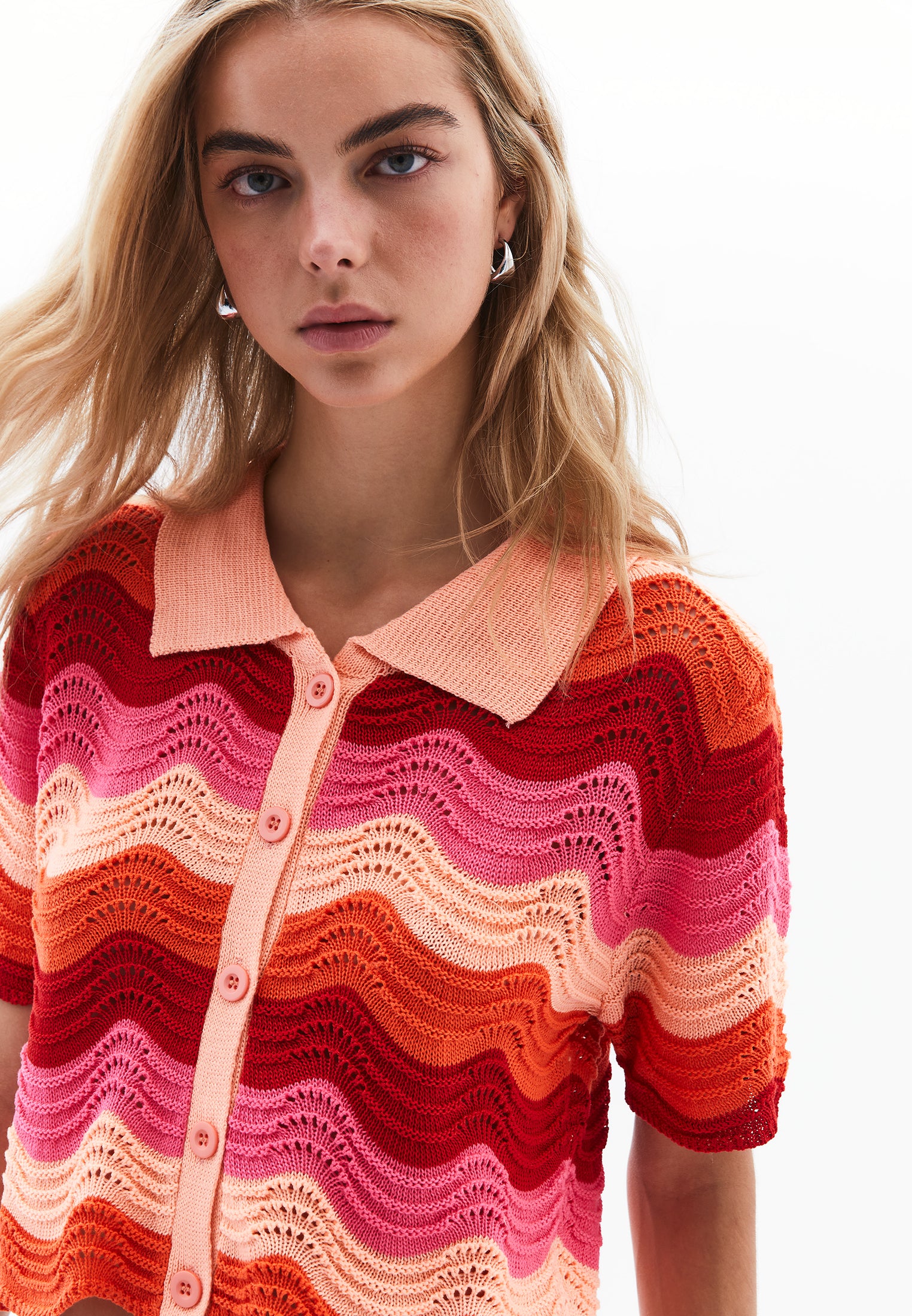 Polo Collar Shirt - MIX STRIPE