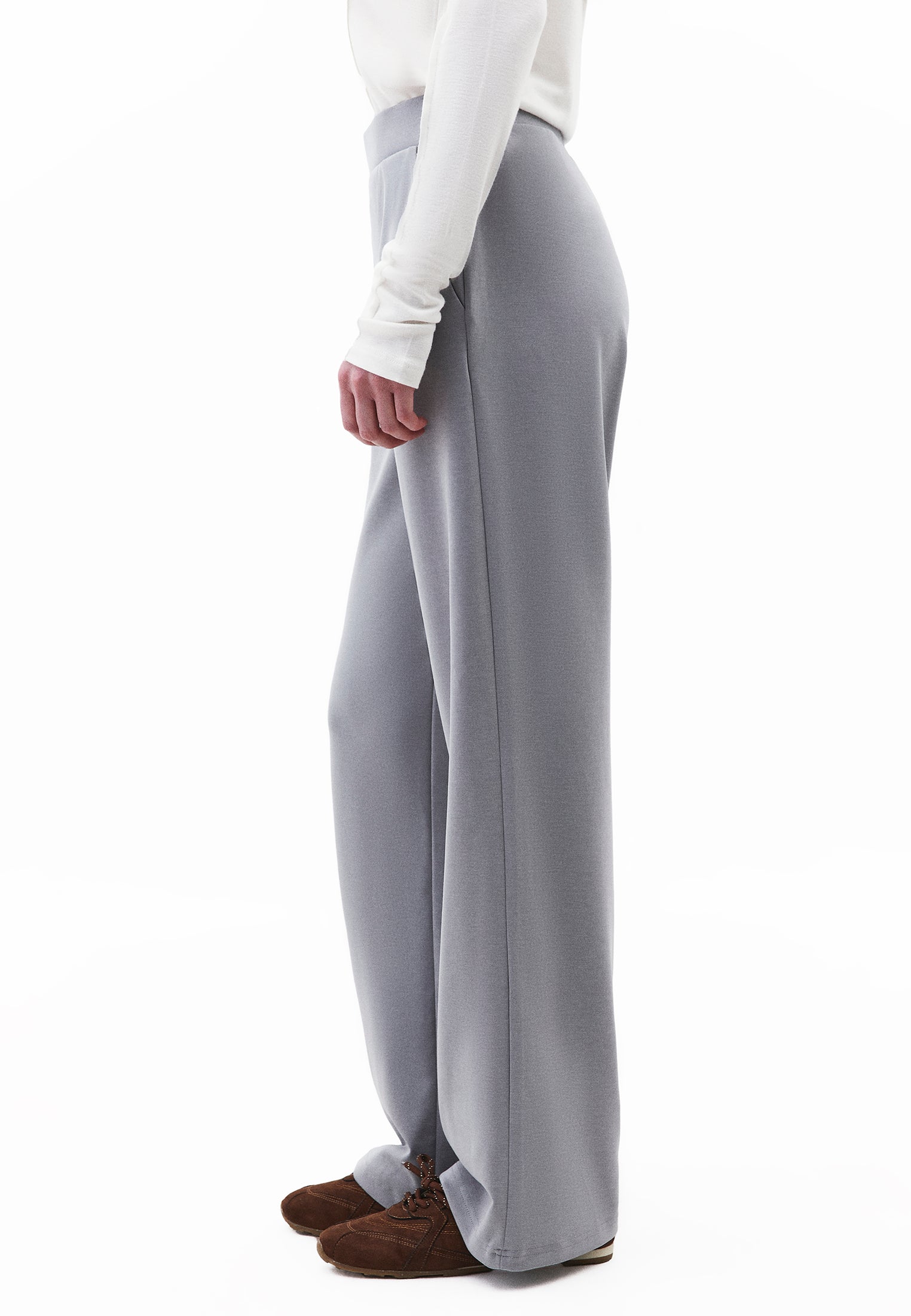 Straight Leg High Waist Sweatpant - MONUMENT