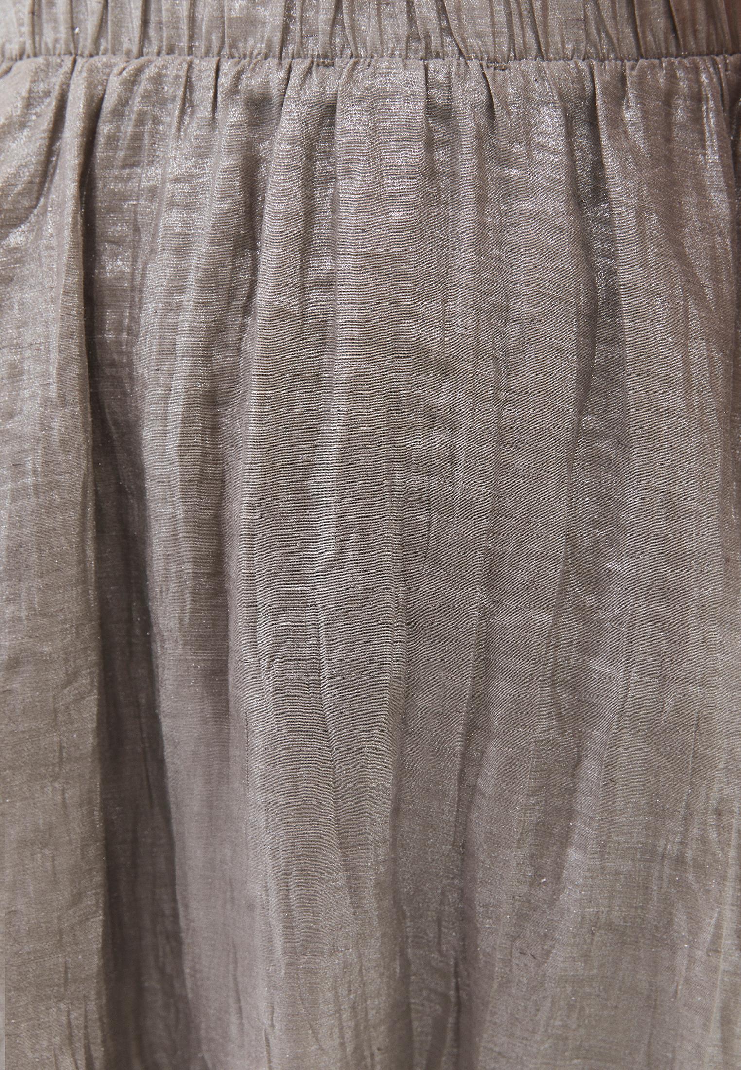 Shiny Flared Long Skirt - MOON ROCK