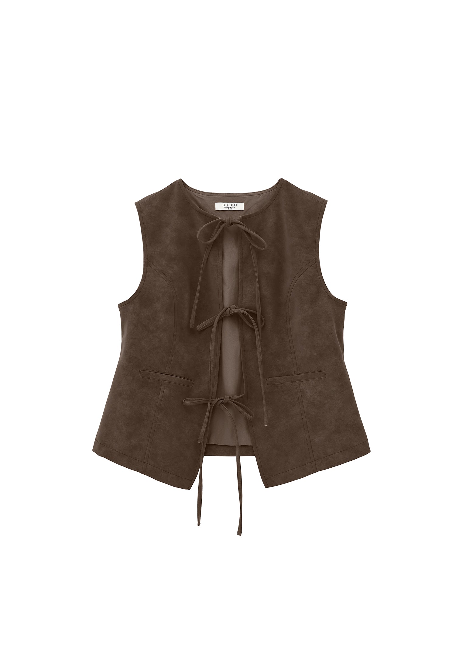 TIE SUEDE VEST - MOREL
