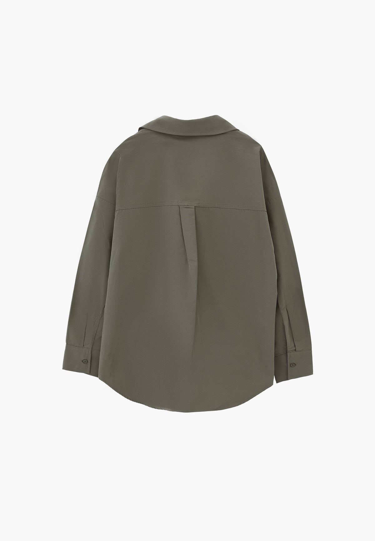 Oversized Shirt with Stone Details - Green