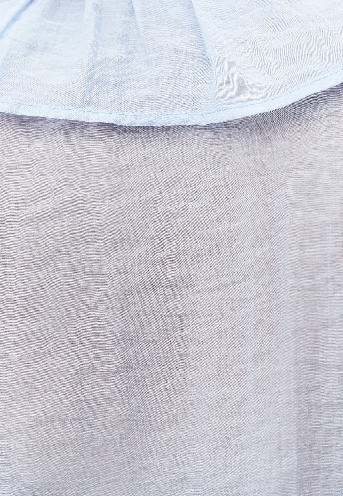 Ruffle Detail Buttoned Blouse - Blue