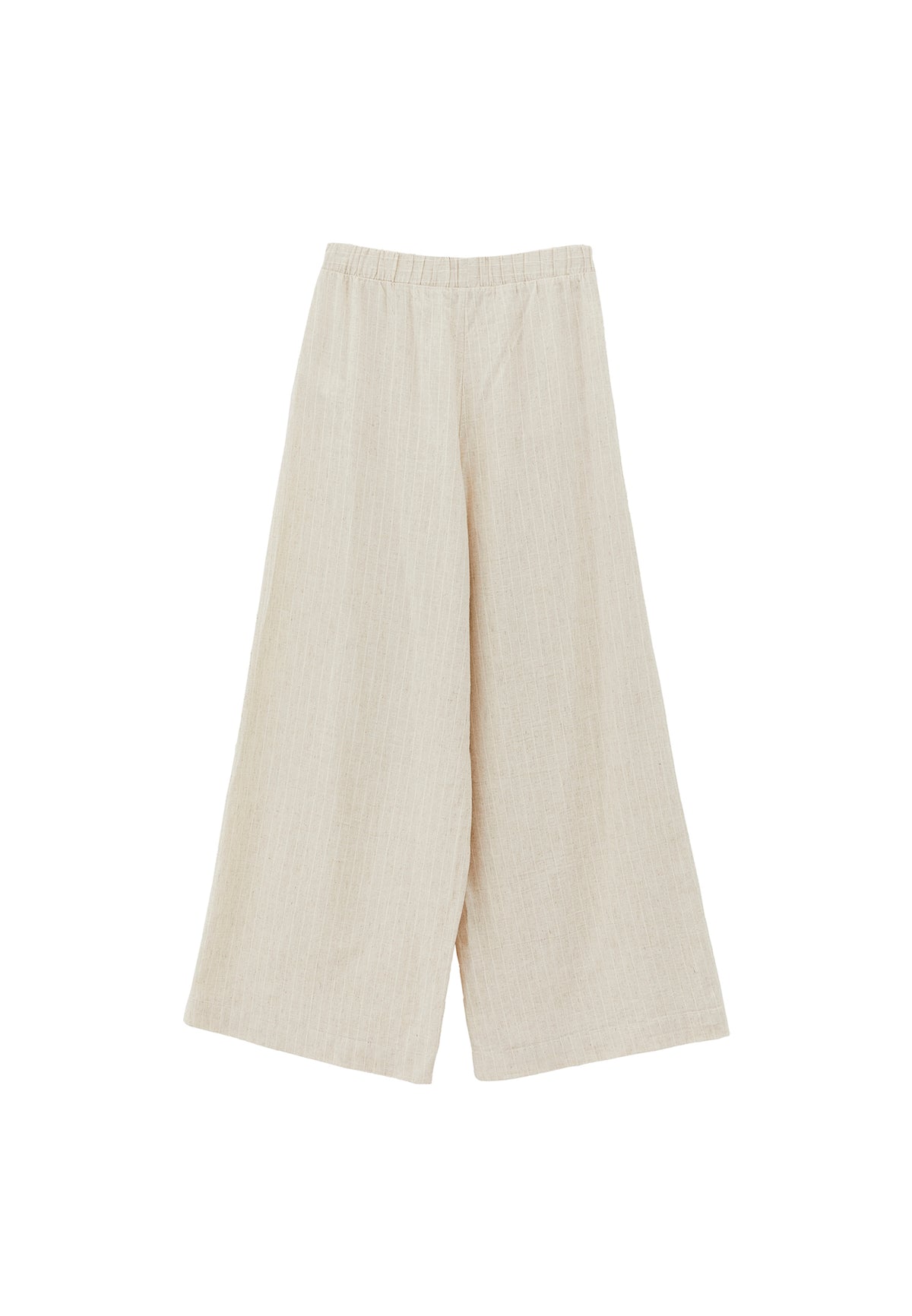 Ultra High Waist Wide Leg Pants - NATURAL STRIPE