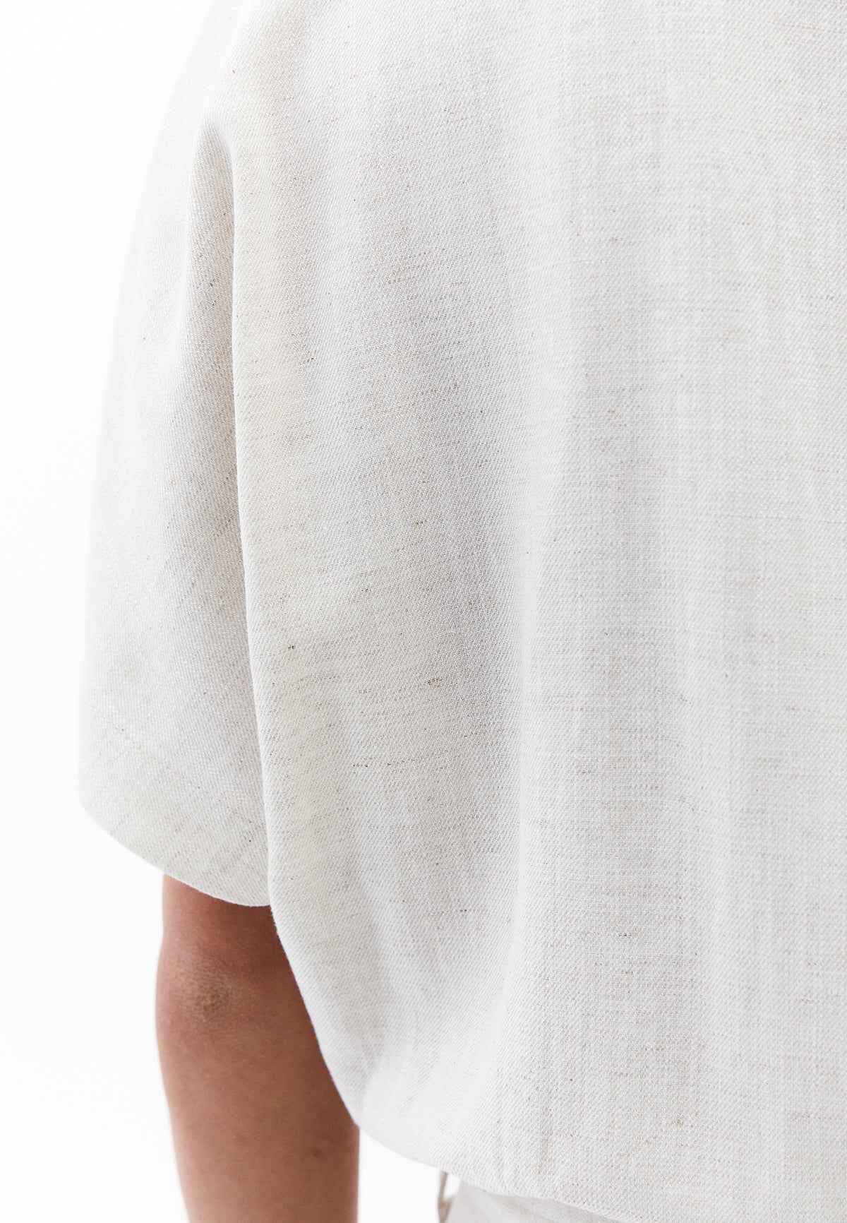 Belted V Neck Wide Leg Jumpsuit - Beige
