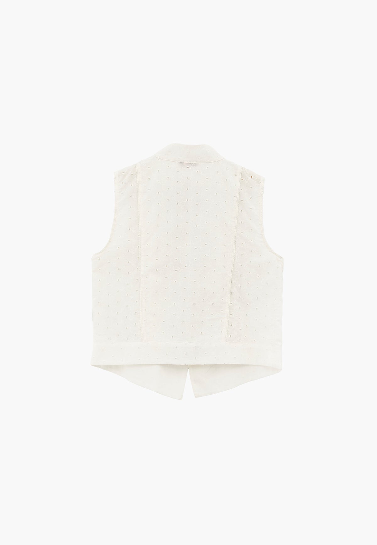 Loose Vest with Button Details - Beige
