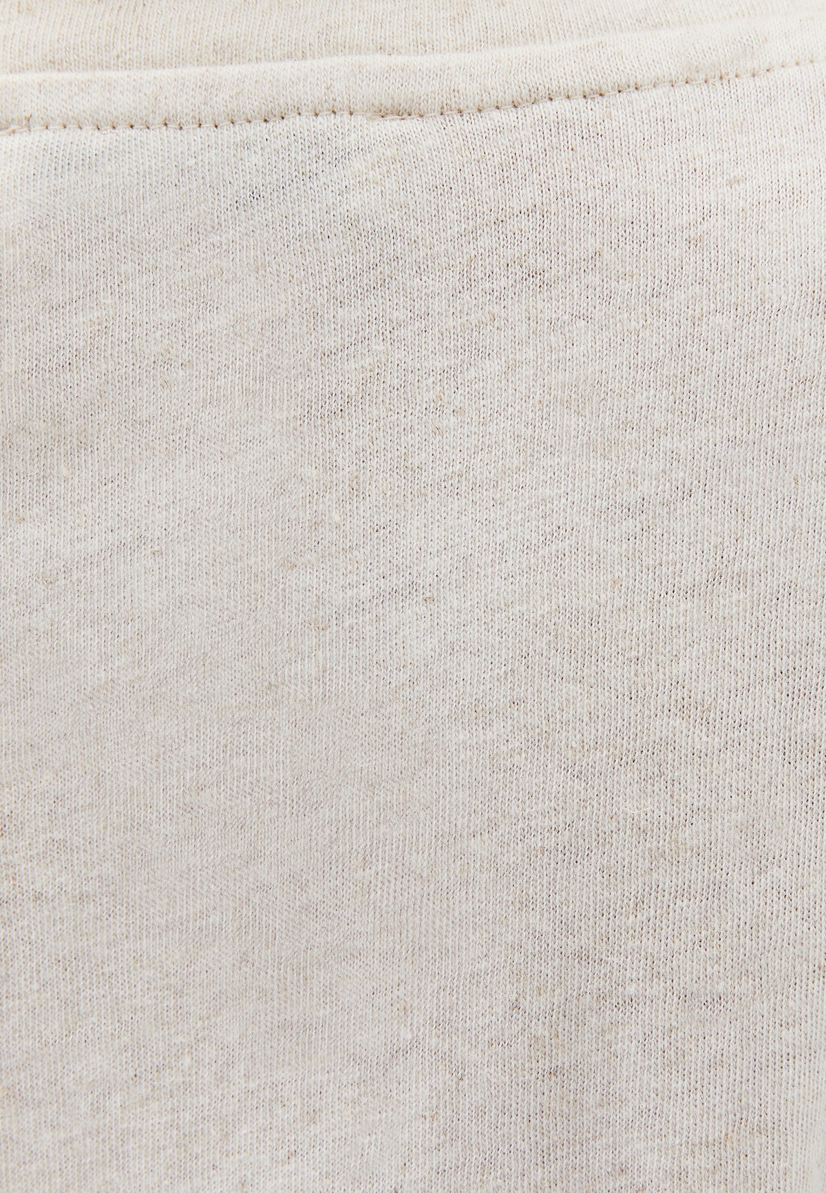 Loose Fit V Neck T-Shirt - Beige