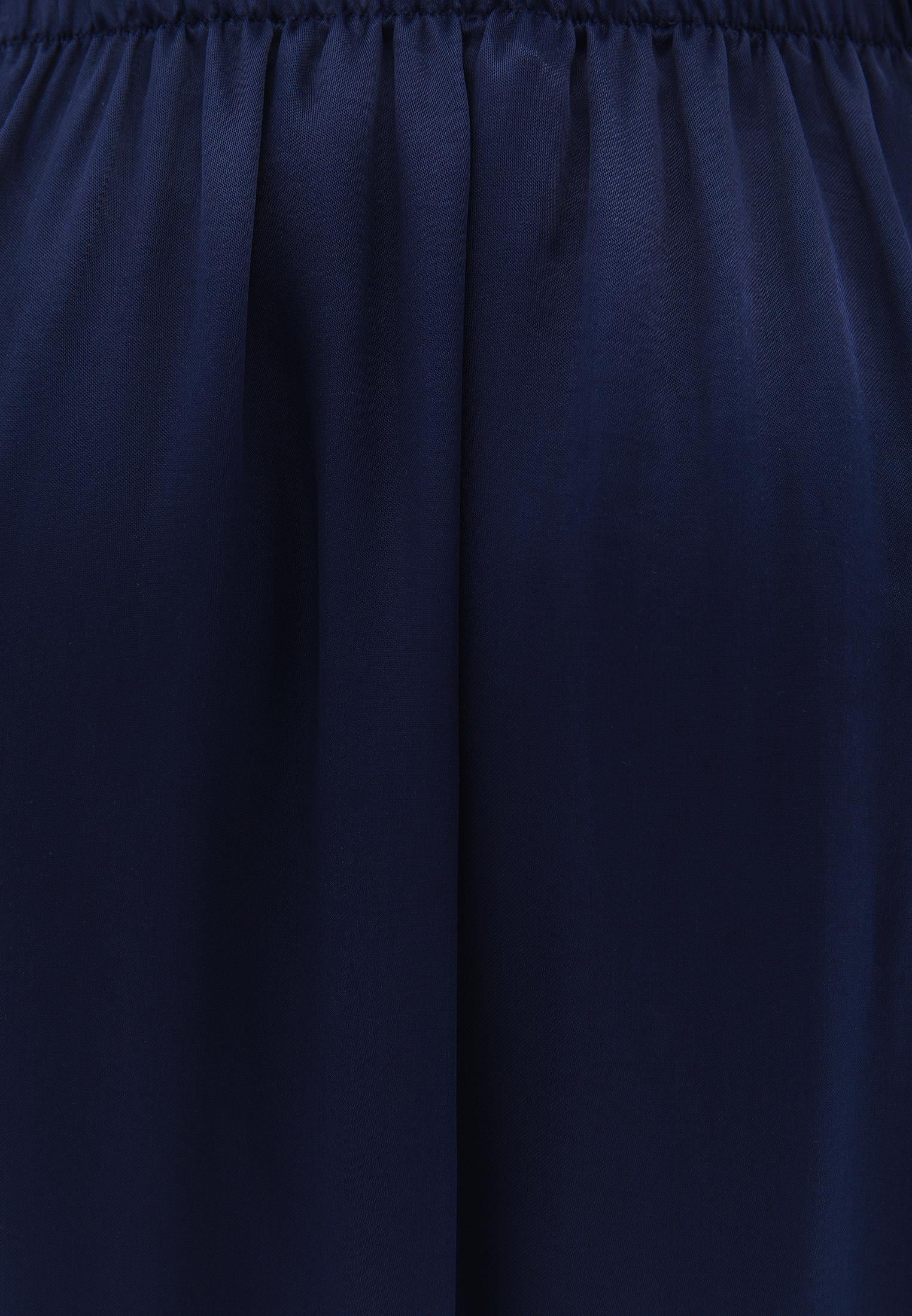 Flared Midi Skirt With Slit Detail - NAVAL ACADEMY