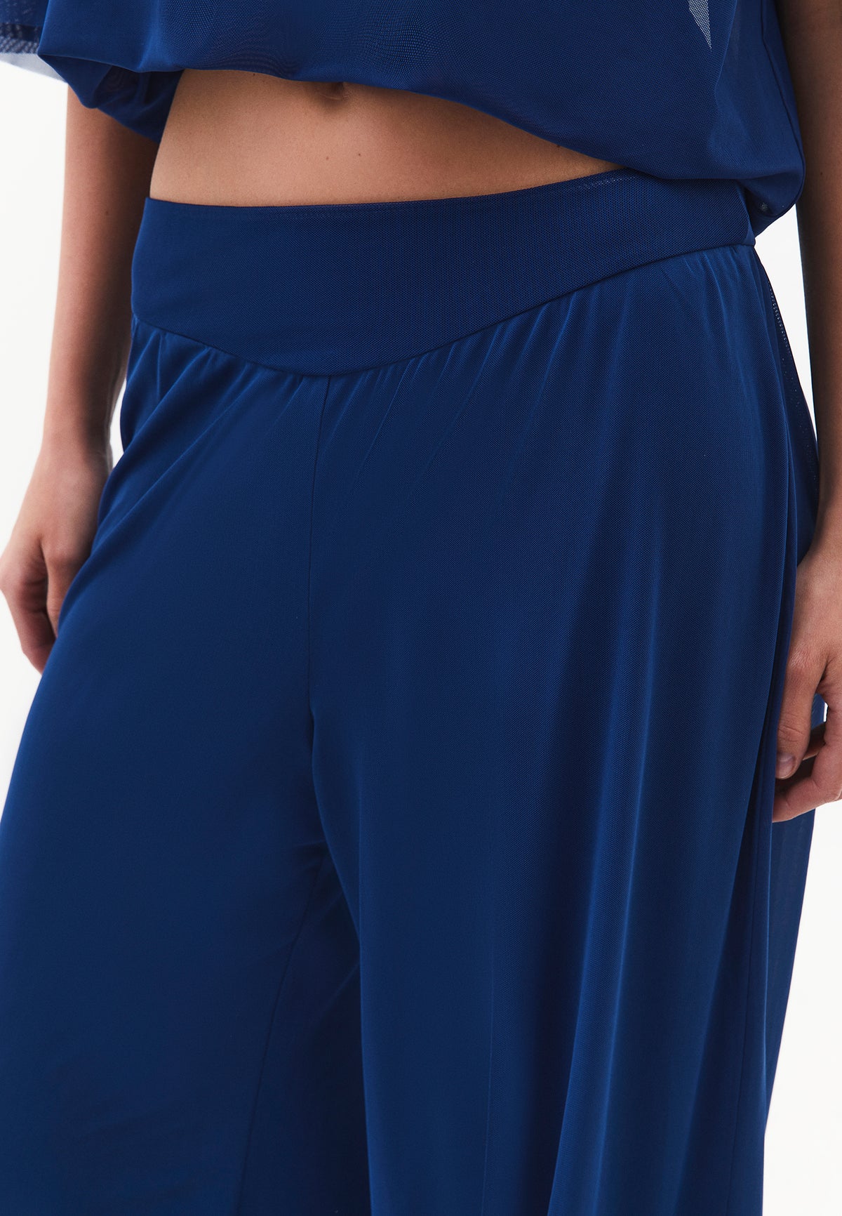 Balloon Form High Waist Jogger Pants - NAVY PEONY