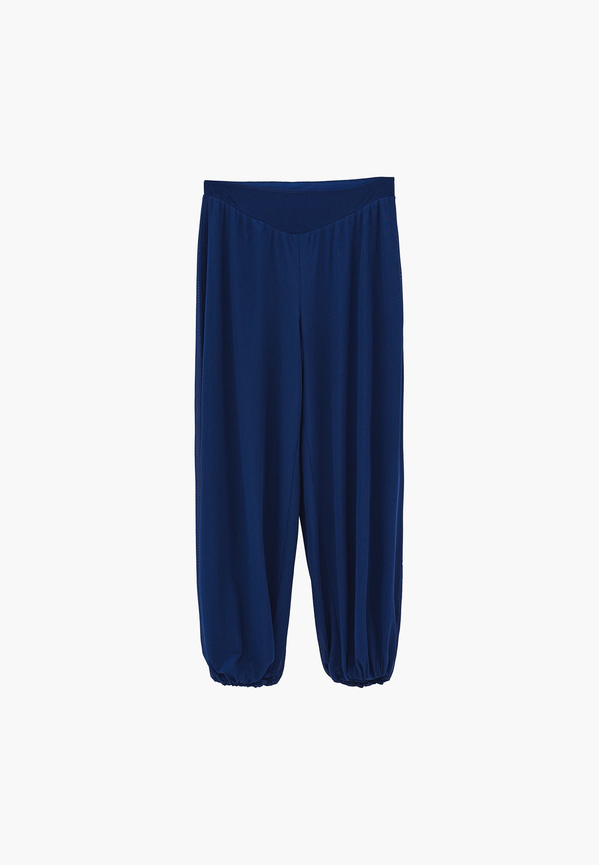 Balloon Form High Waist Jogger Pants - NAVY PEONY