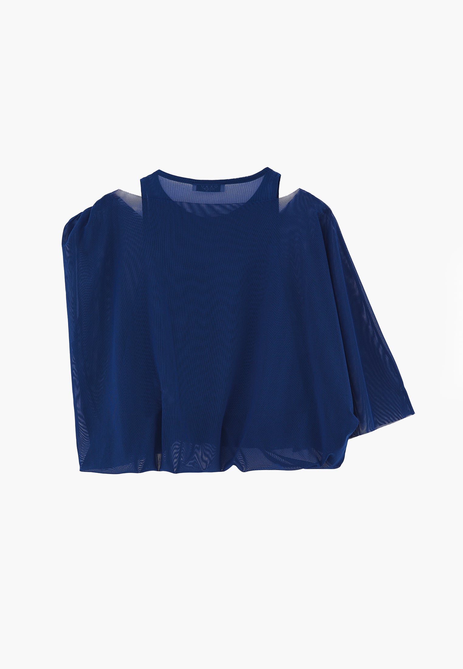 Boat Neck Loose Fit T-Shirt - NAVY PEONY